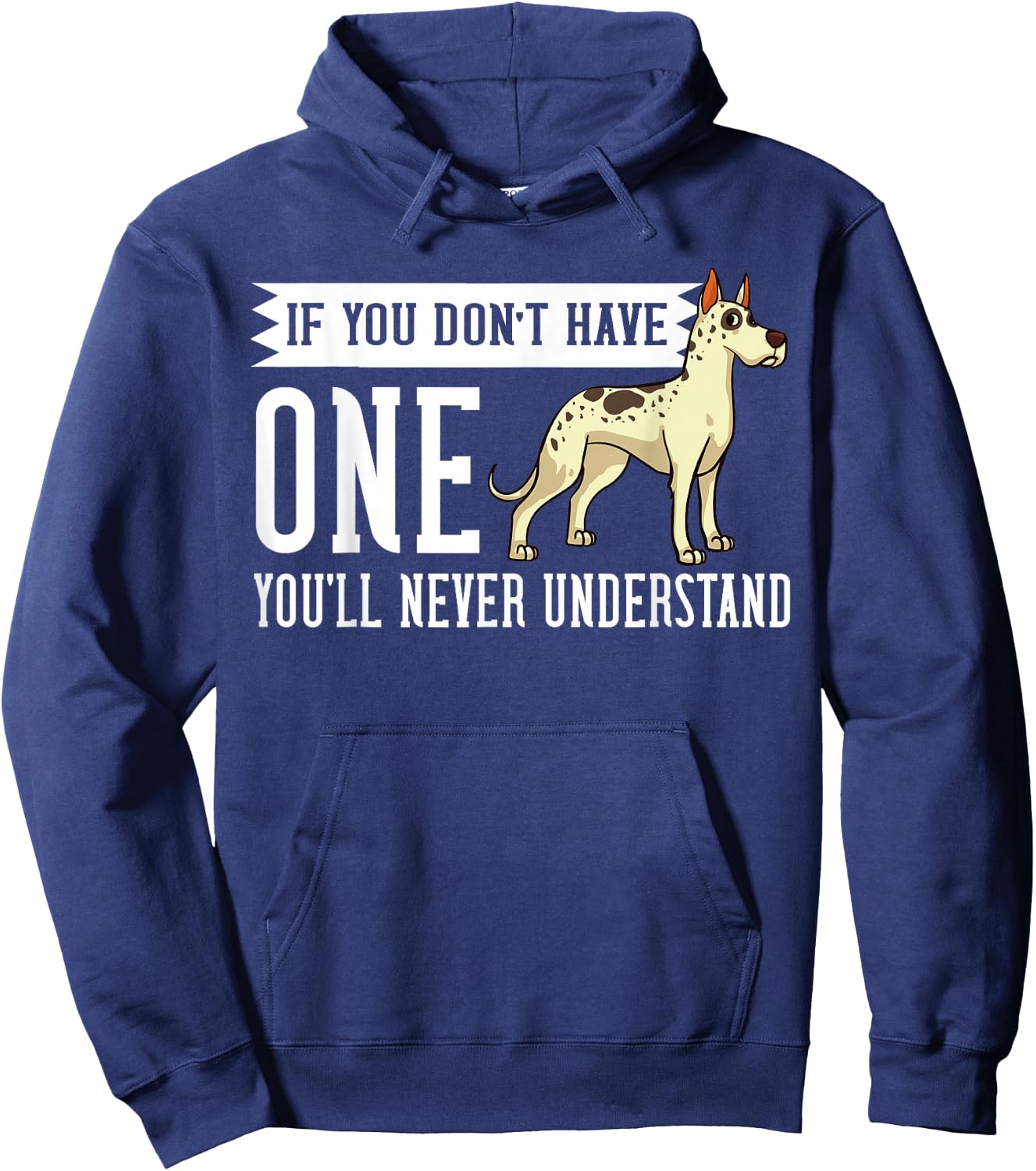 Great Dane Dog Gift Puppies Owner Lover Hoodie - Hoodie | Navy