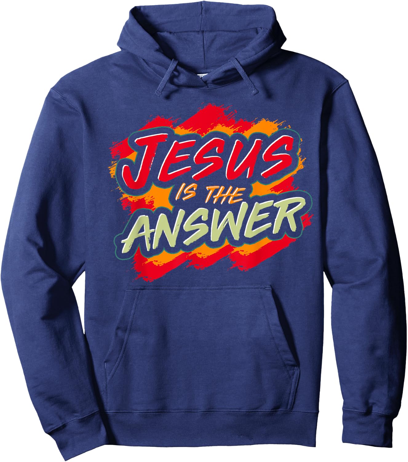 Christianity Religion Devotee Jesus Is The Answer Jesus Hoodie - Hoodie | Navy