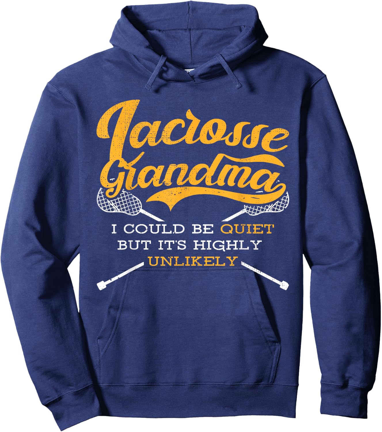 Relax I Love Lacrosse Grandma Saying Lax Is Life Grandmother Hoodie - Hoodie | Navy