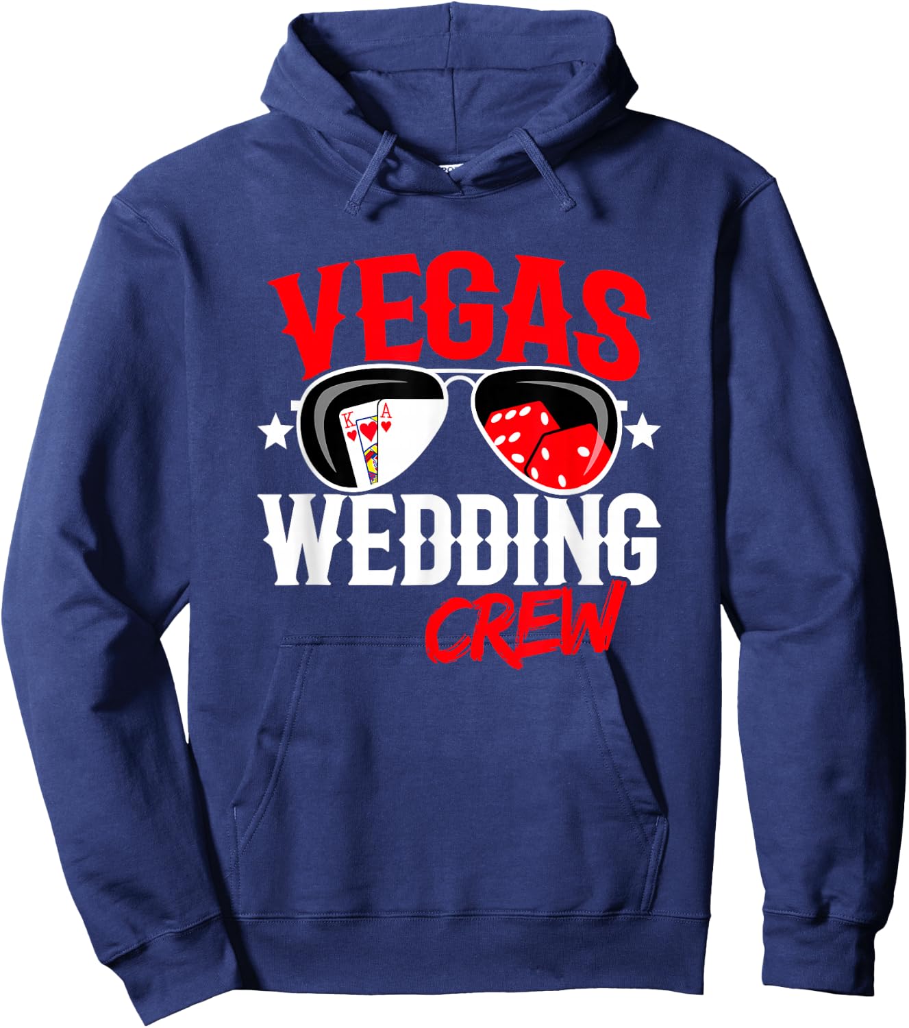 Las Vegas Wedding Party - Married in Vegas - Vegas Wedding Hoodie - Hoodie | Navy