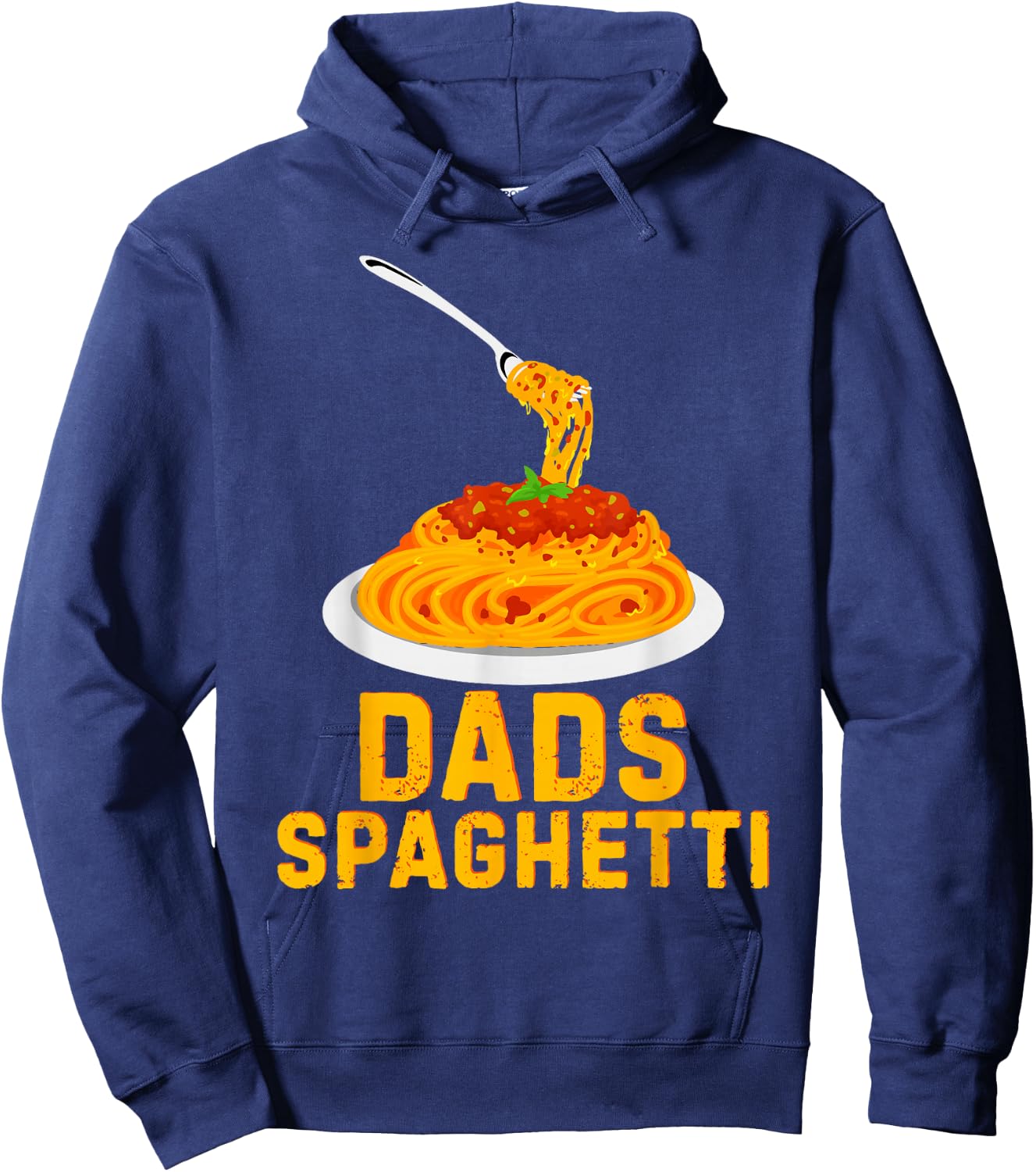 Dad's Spaghetti Funny Food Lover Daddy Foodie Loves Hoodie - Hoodie | Navy