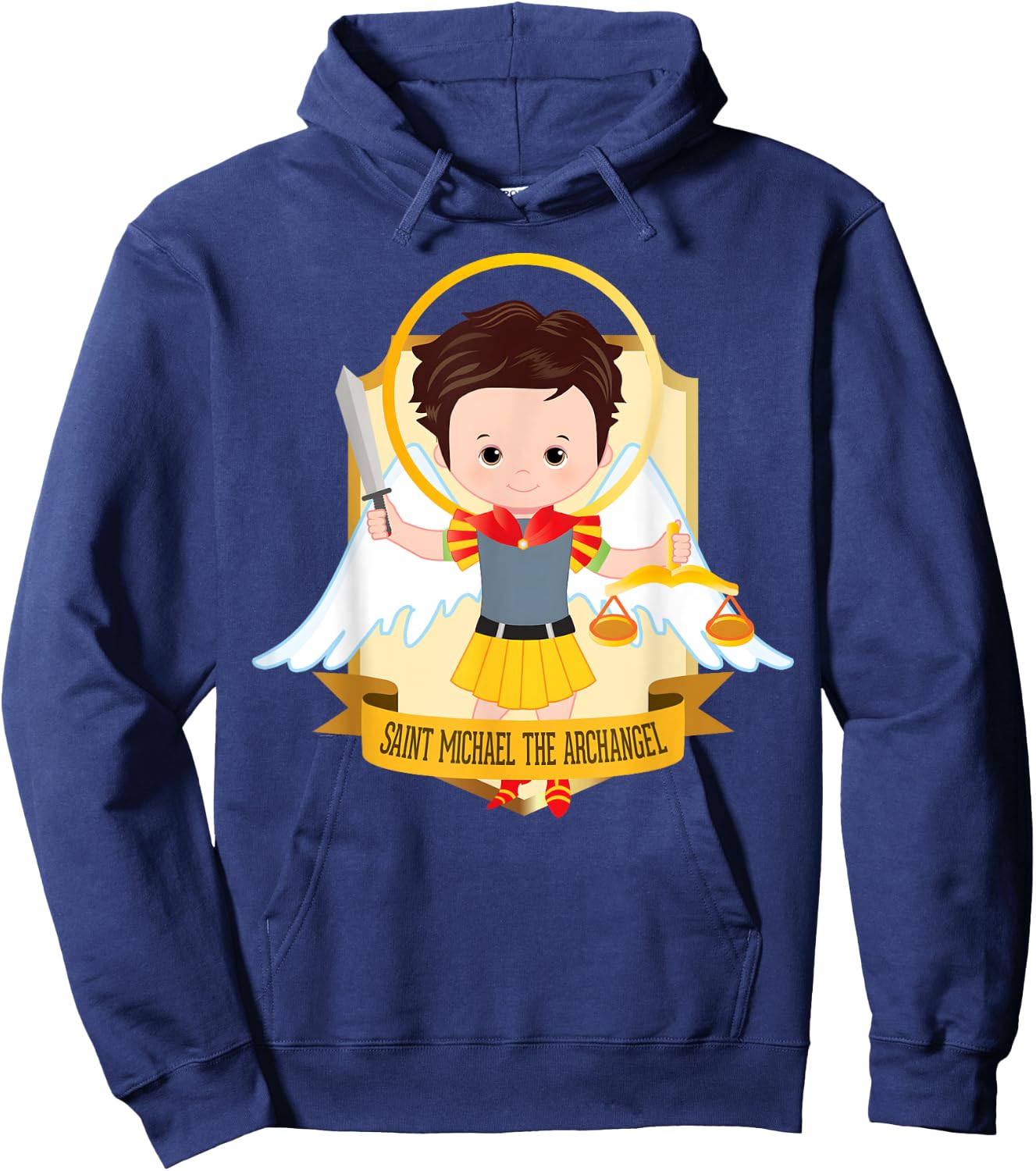 Saint Michael the Archangel for Kids Catholic Boys Cute Hoodie - Hoodie | Navy