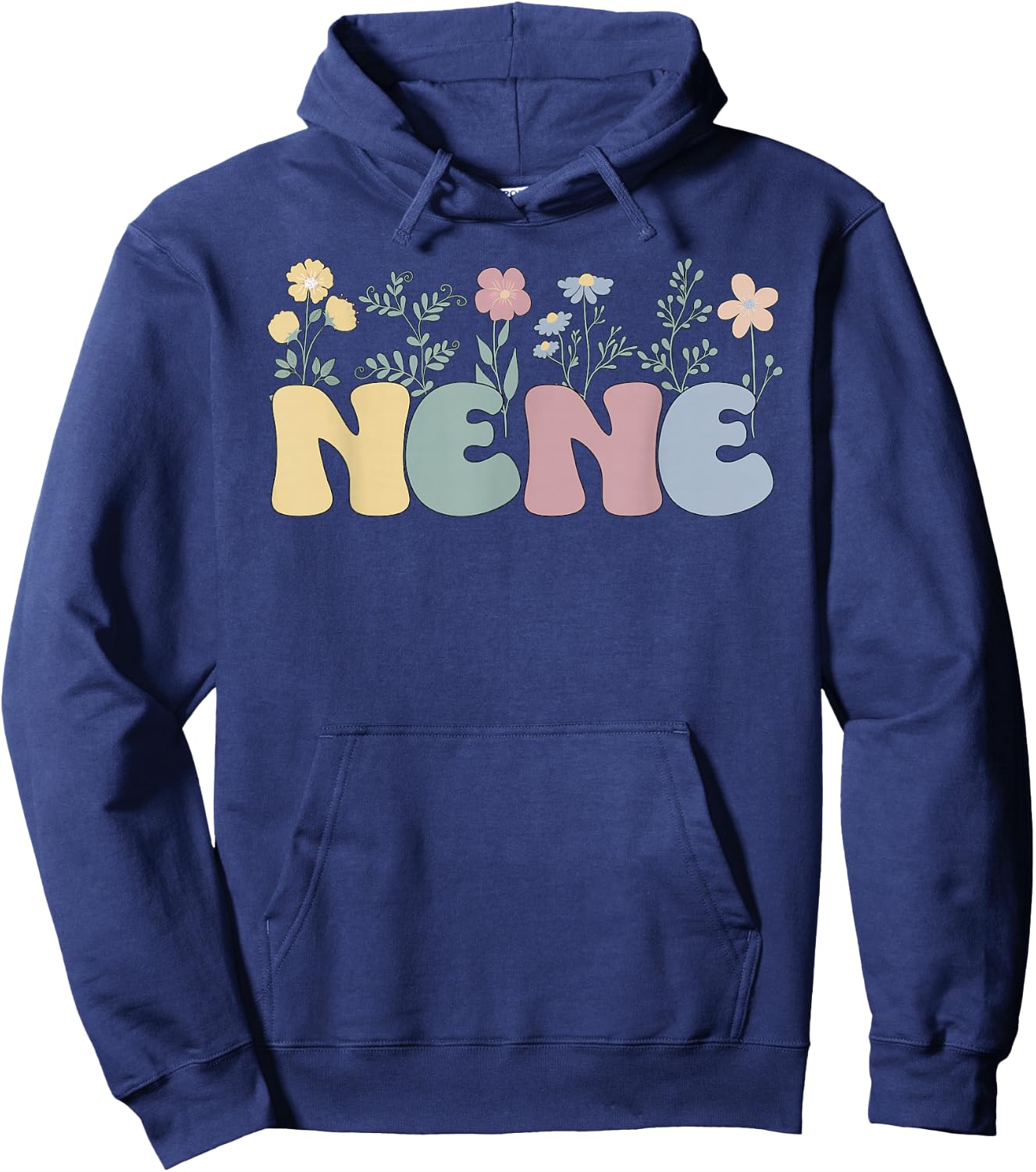 Groovy Nene Grandmother Flowers Nene Grandma Hoodie - Hoodie | Navy