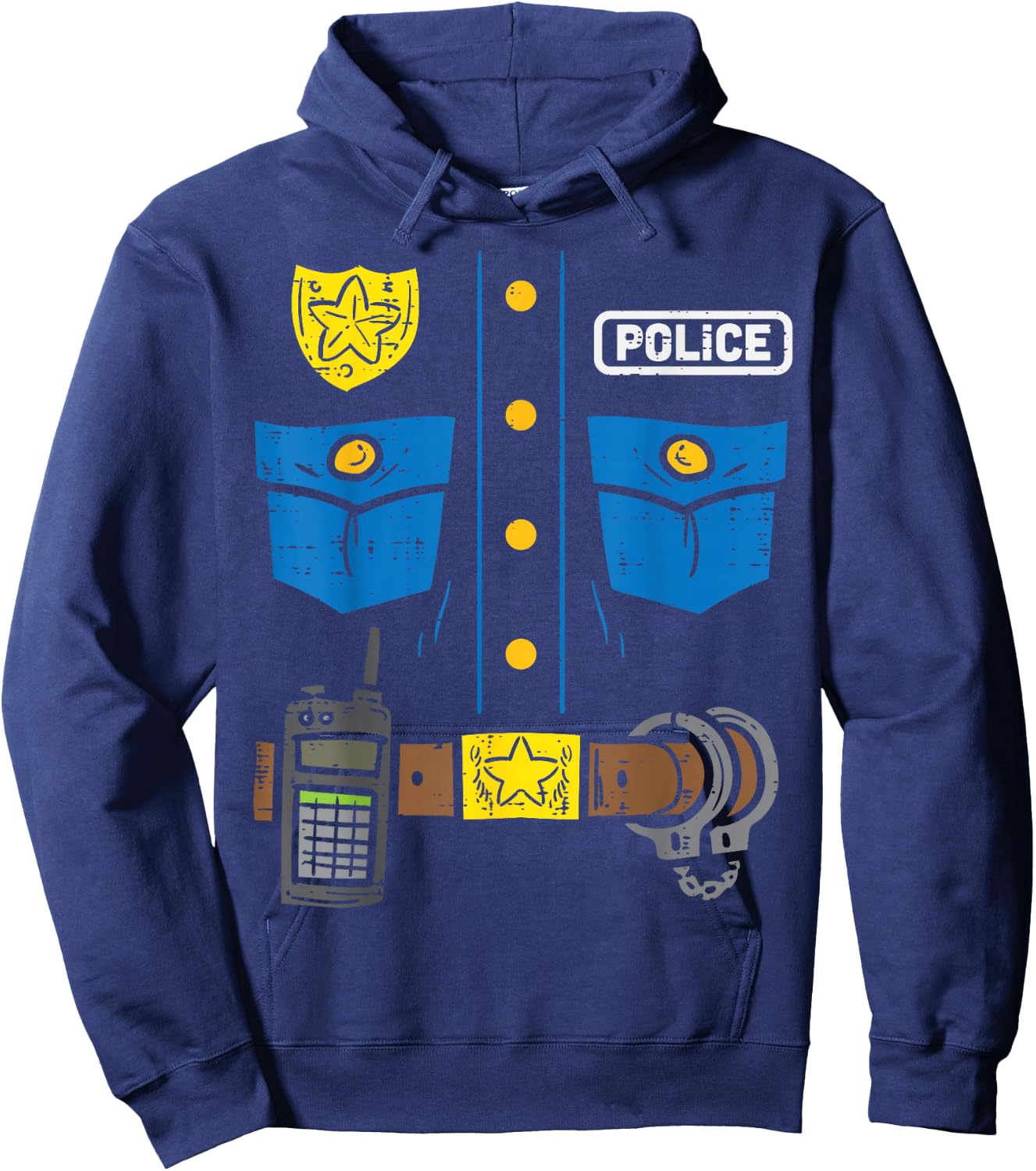 Police Costume Funny Cop Law Enforcement Men Boys Kids Hoodie - Hoodie | Navy