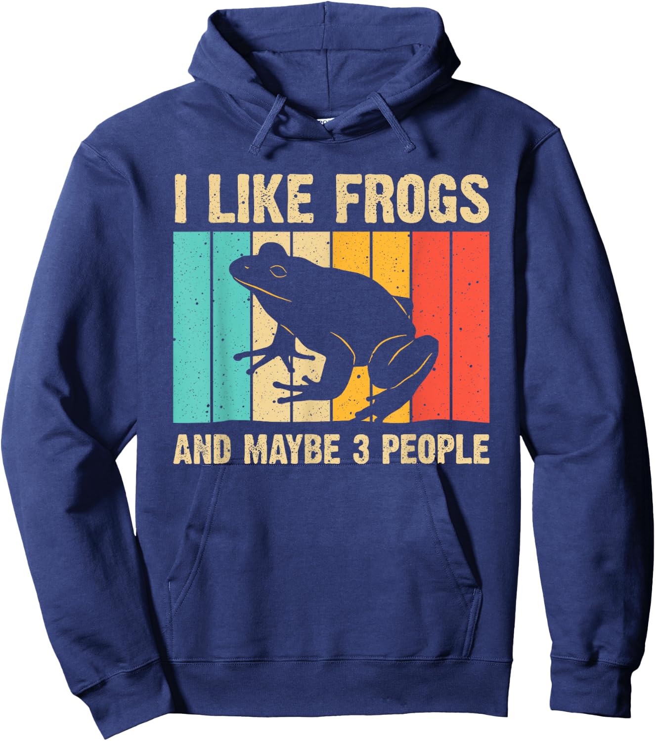 Cute Frog Design For Toad Lover Men Women Amphibian Animals Hoodie - Hoodie | Navy