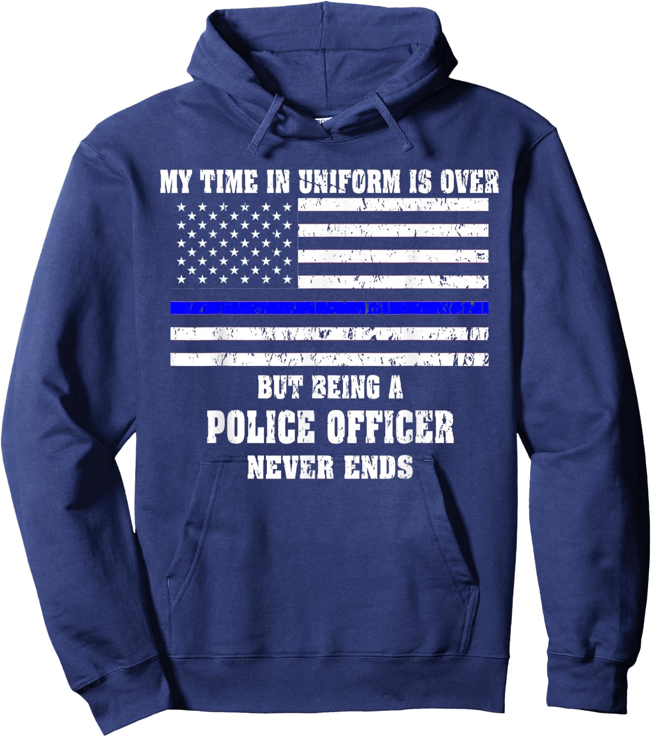 Retired Police Officer Retired Cop Hoodie - Hoodie | Navy