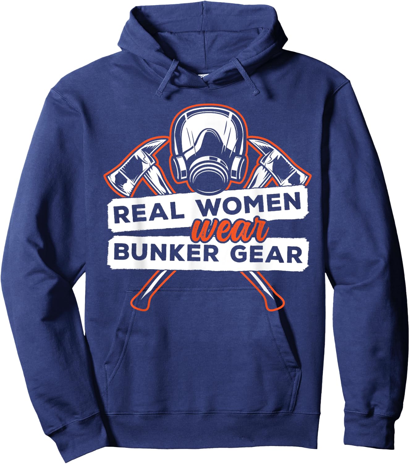 Real Women Wear Bunker Gear Hoodie - Hoodie | Navy