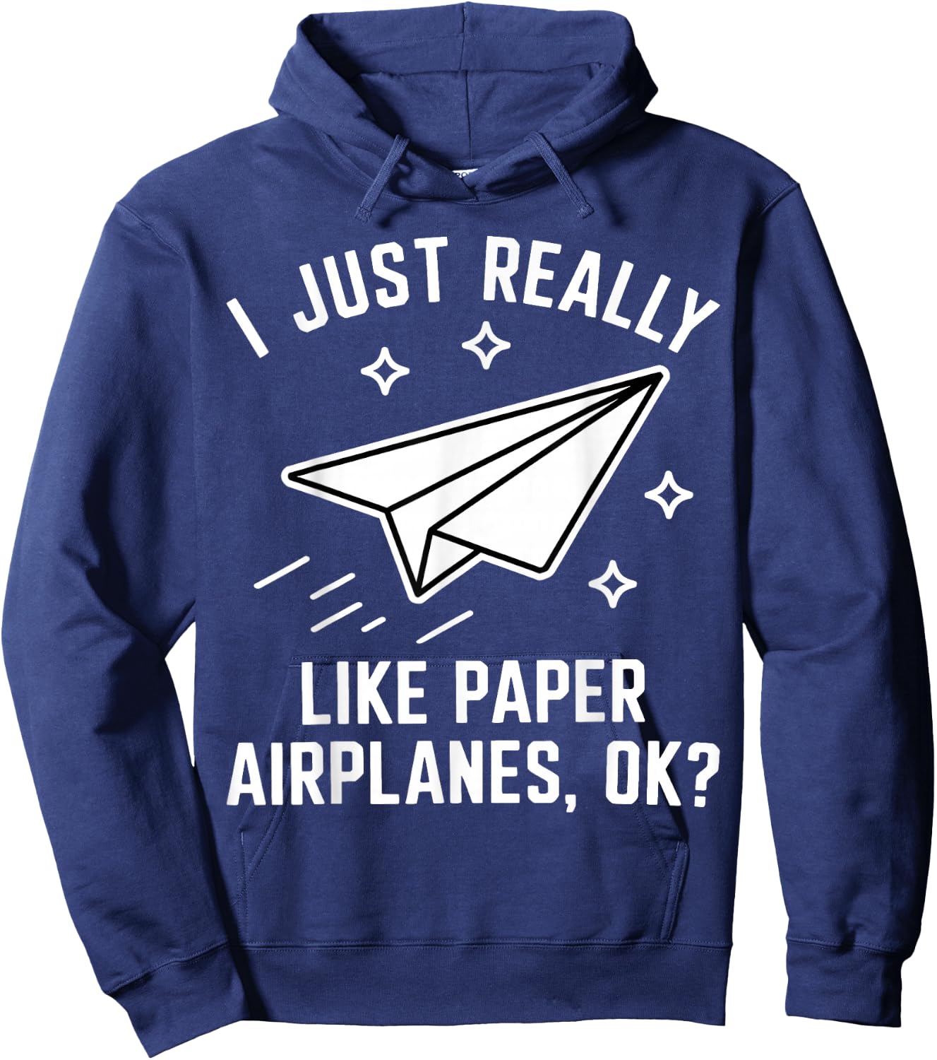 Funny Paper Airplane Hoodie - Hoodie | Navy