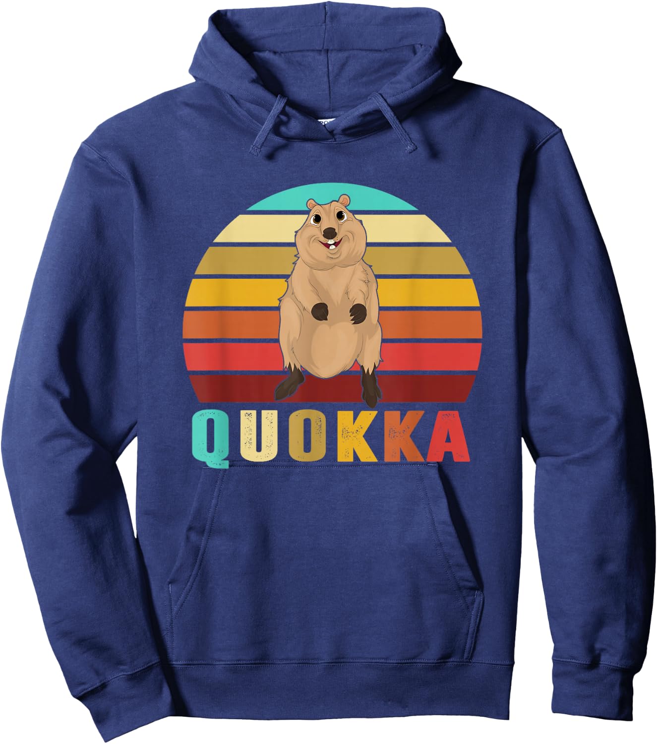 Cute Australia Animal Kids Gift Retro Quokka Hoodie - Hoodie | Navy