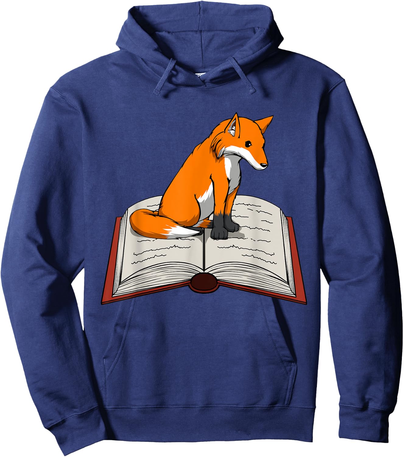Cute Fox Reading Books Literature Nature Hoodie - Hoodie | Navy