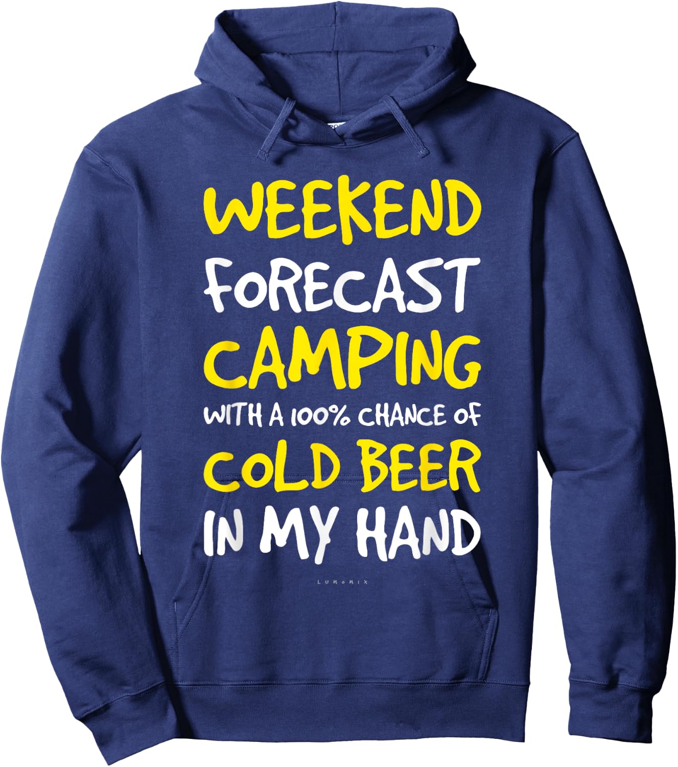 Weekend Forecast Camping Shirt. Funny Beer & Camping Hoodie - Hoodie | Navy