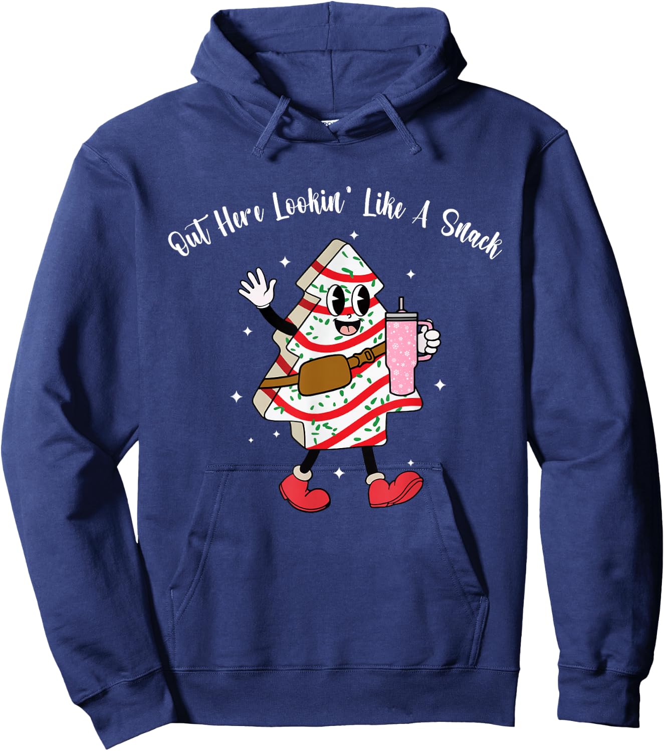 Boojee Out Here Lookin Like A Snack Funny Christmas Hoodie - Hoodie | Navy