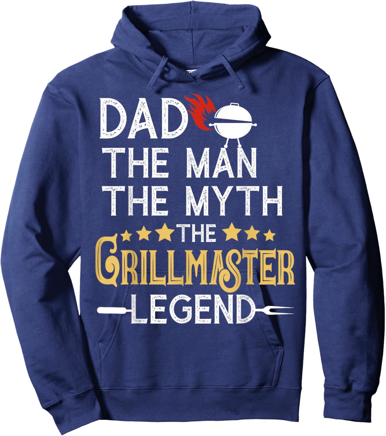 Funny BBQ Grill Dad The Man The Myth The Legend Fathers Day Hoodie - Hoodie | Navy