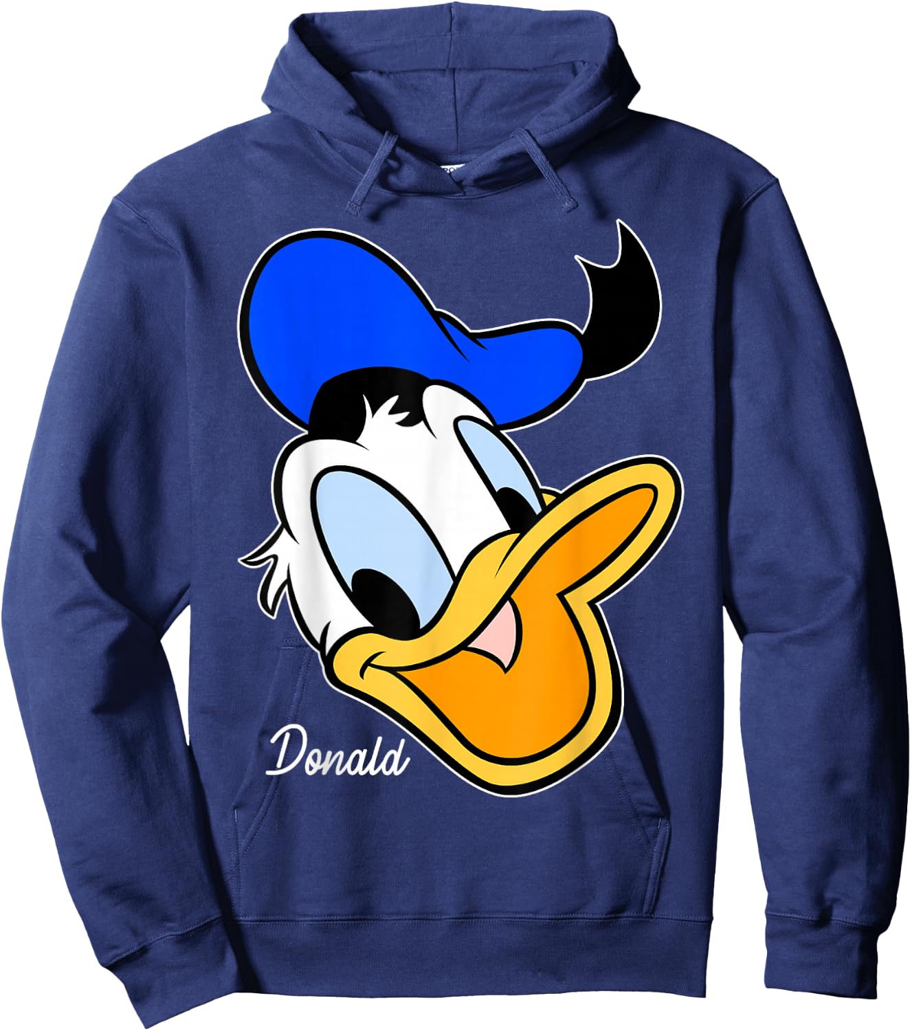 Disney Mickey And Friends Donald Duck Big Face Hoodie - Hoodie | Navy