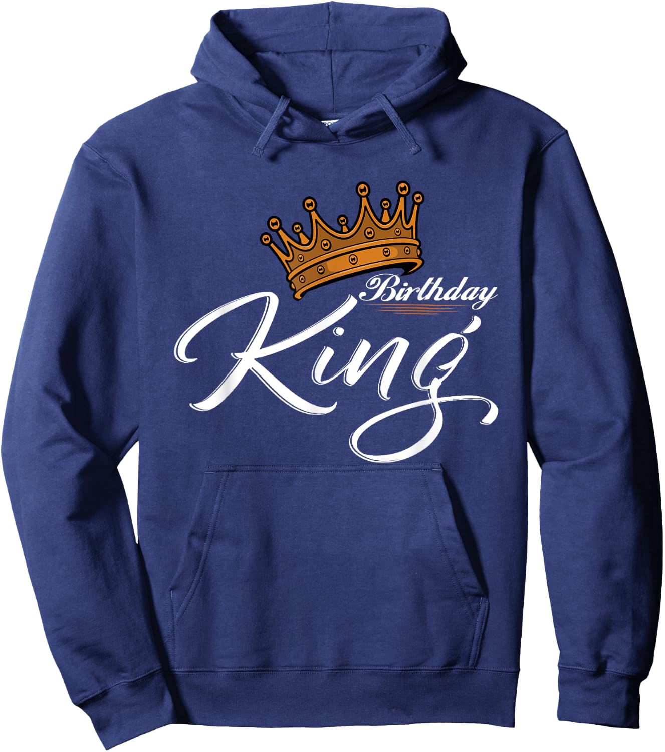 Crown with writing birthday KING Hoodie - Hoodie | Navy