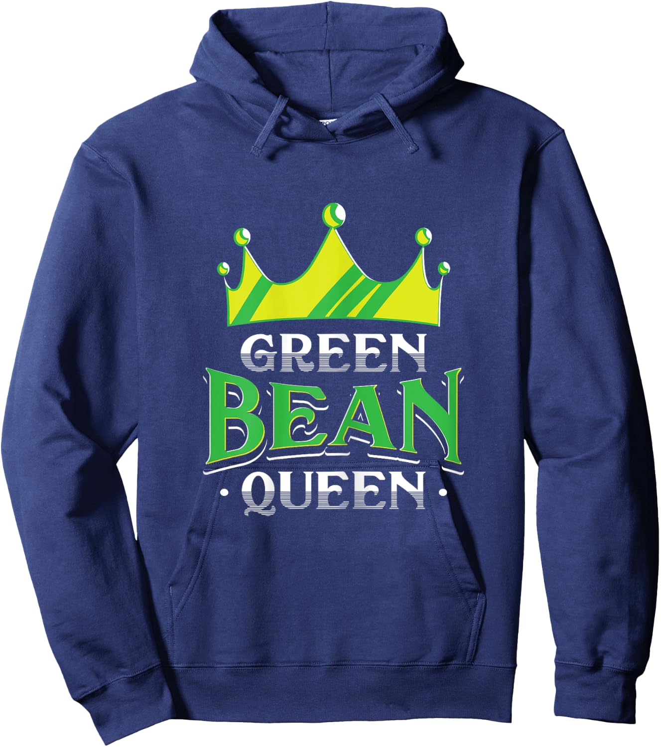 Green Bean Queen Artwork For A Vegan Woman Hoodie - Hoodie | Navy