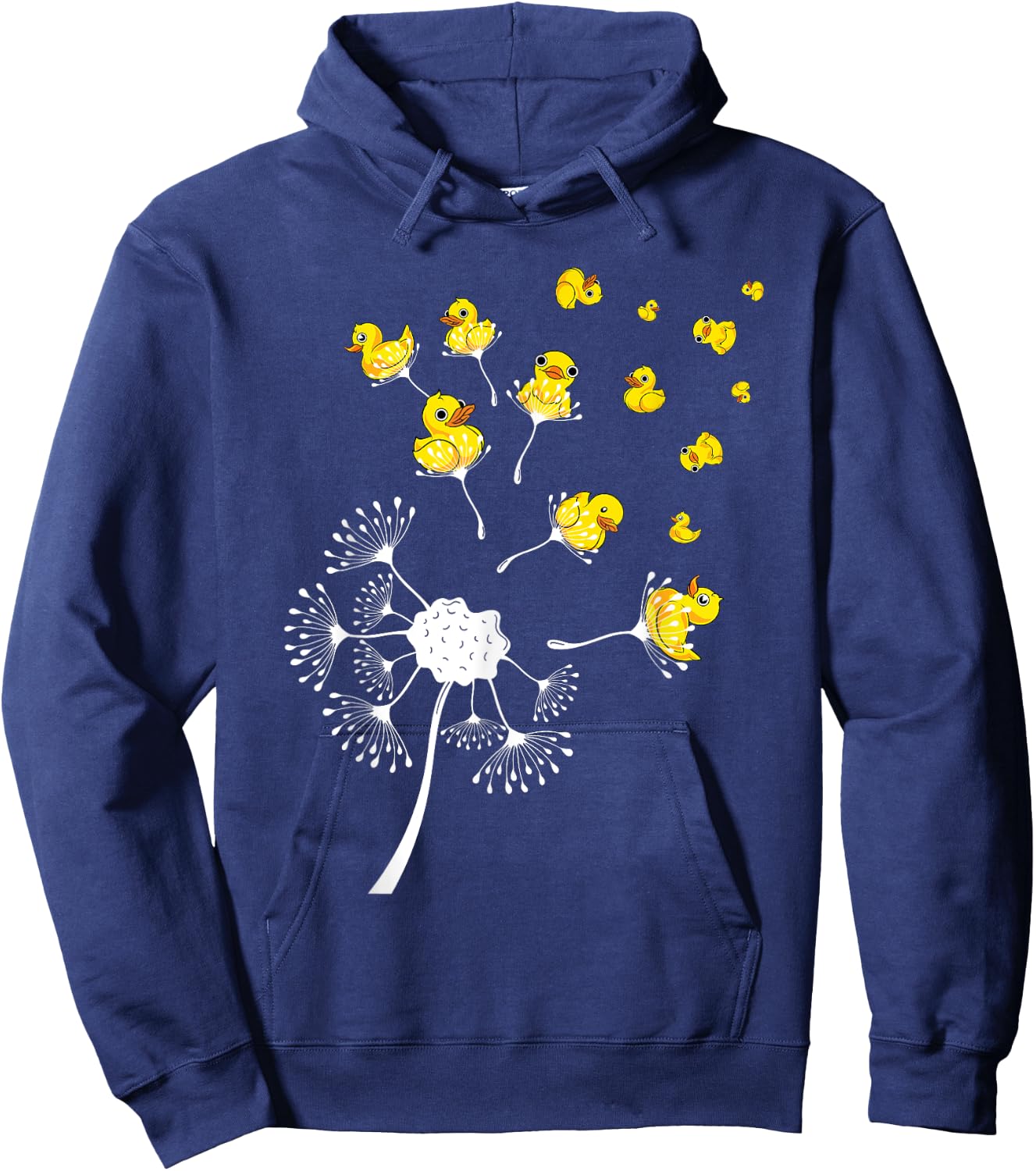Dandelion Duckling Duckie Bath Toy Ducky Funny Rubber Duck Hoodie - Hoodie | Navy