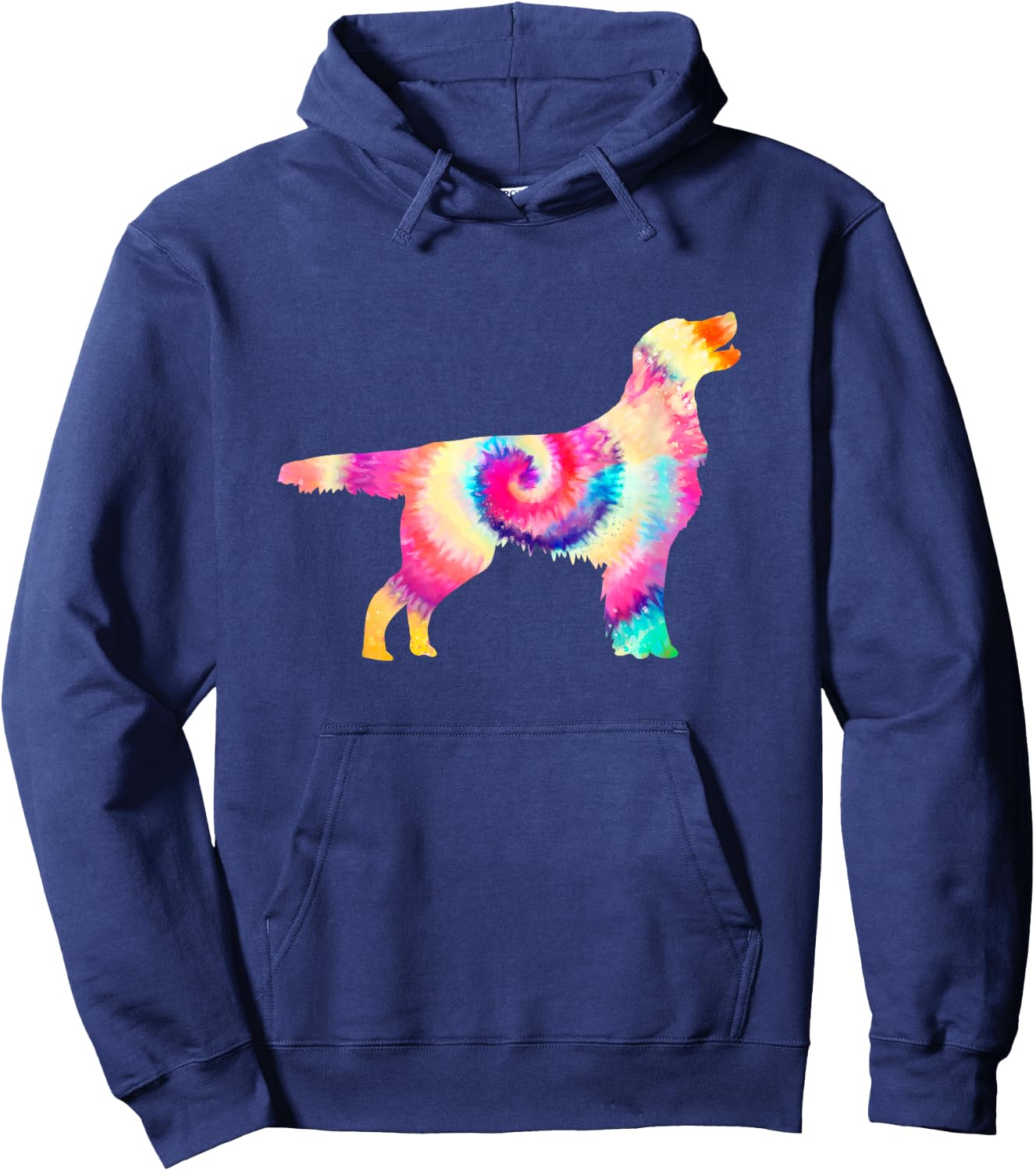 Flat-Coated Retriever Flat-Coat Dog Lover Tie Dye Hoodie - Hoodie | Navy