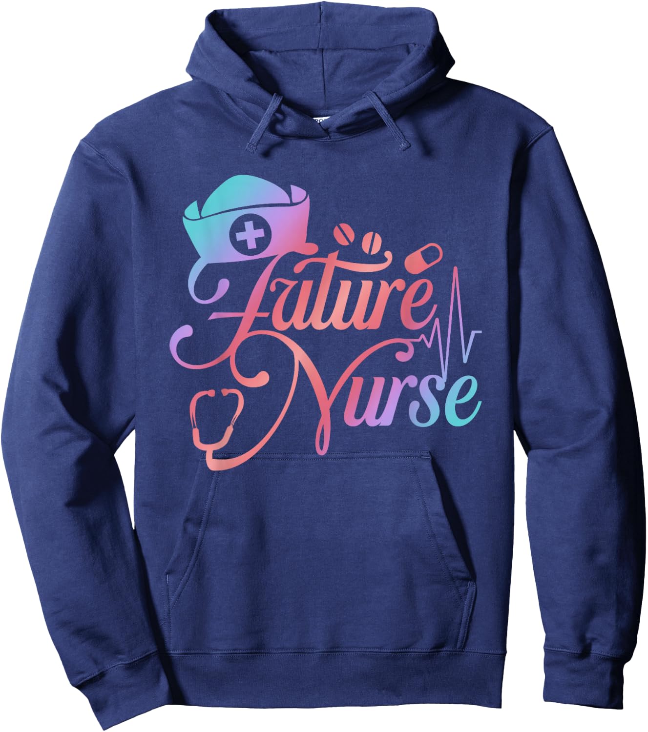Future Nurse CNA Nursing Hospital Medicine Health Medical Hoodie - Hoodie | Navy
