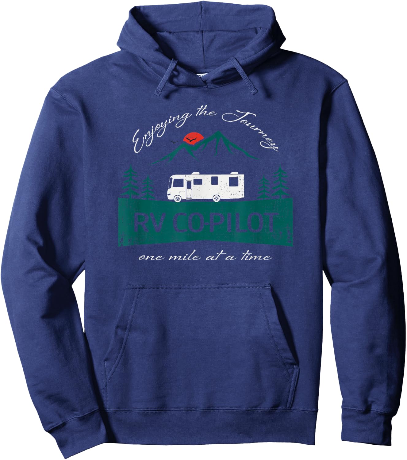 Funny RV Co-Pilot Motorhome Camping Hoodie - Hoodie | Navy