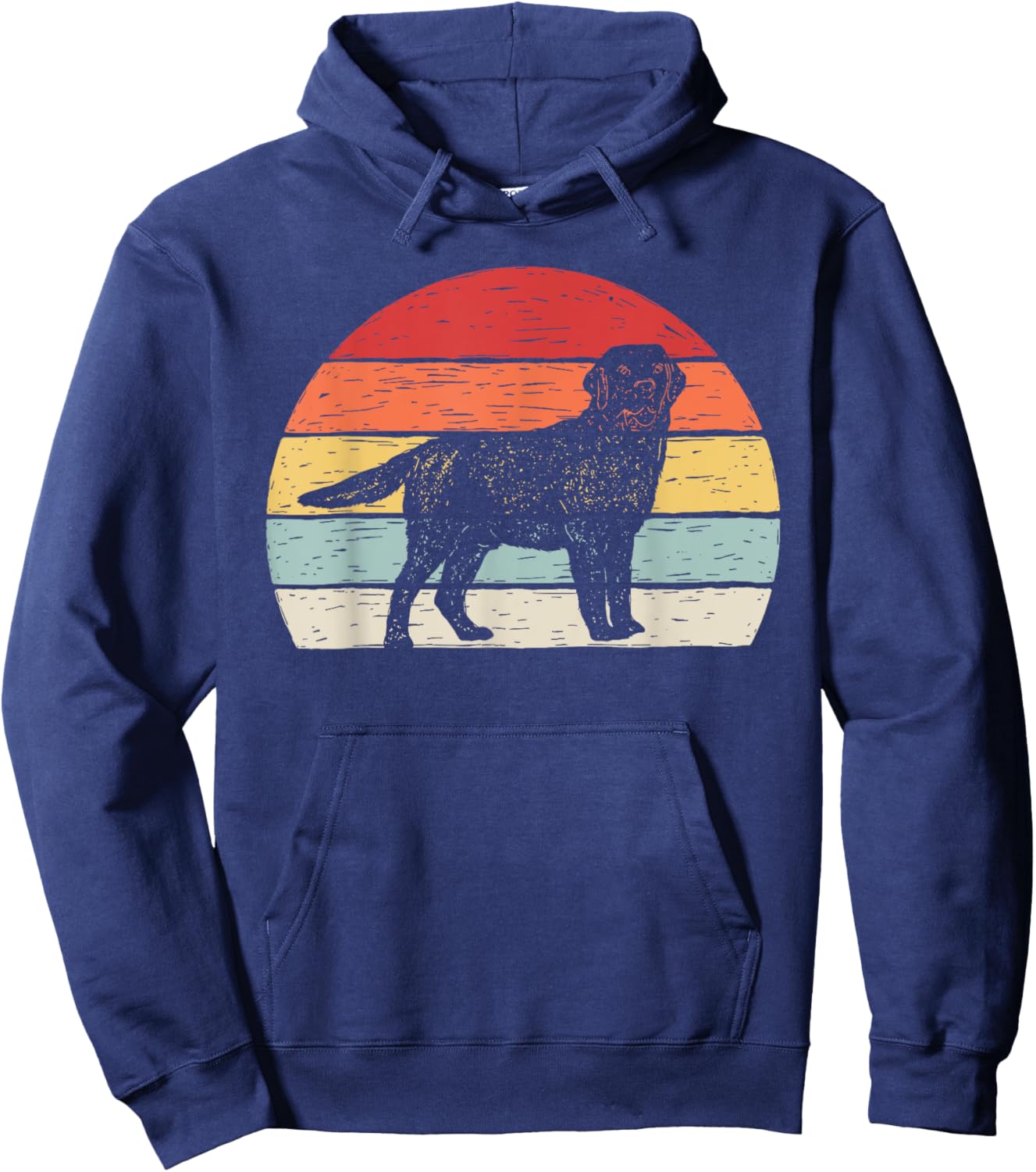 Vintage Retro Labrador Retriever Dog Women Girls Kids Hoodie - Hoodie | Navy