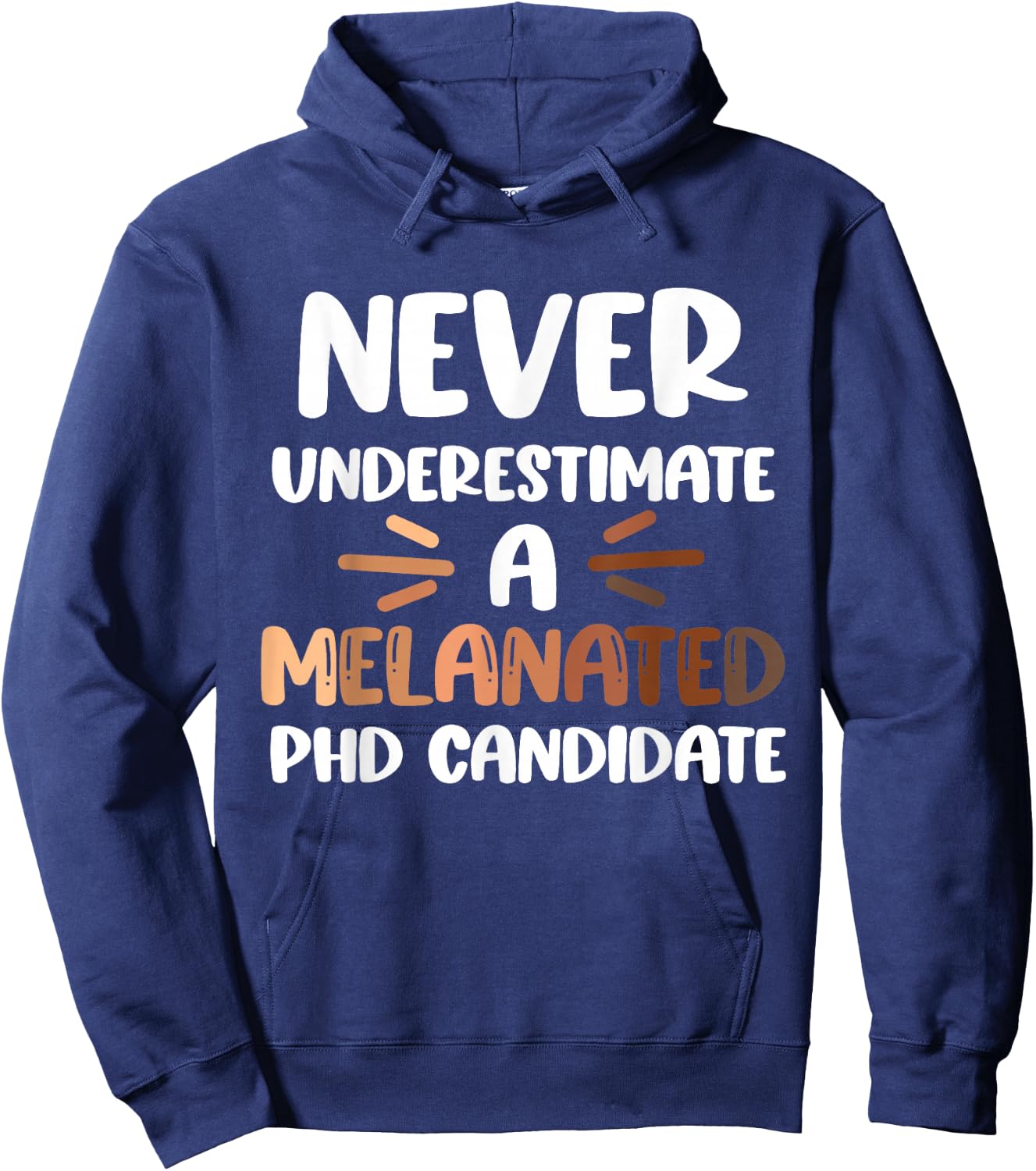 Black PhD Student Melanated PhD Doctoral Candidate Thesis Hoodie - Hoodie | Navy