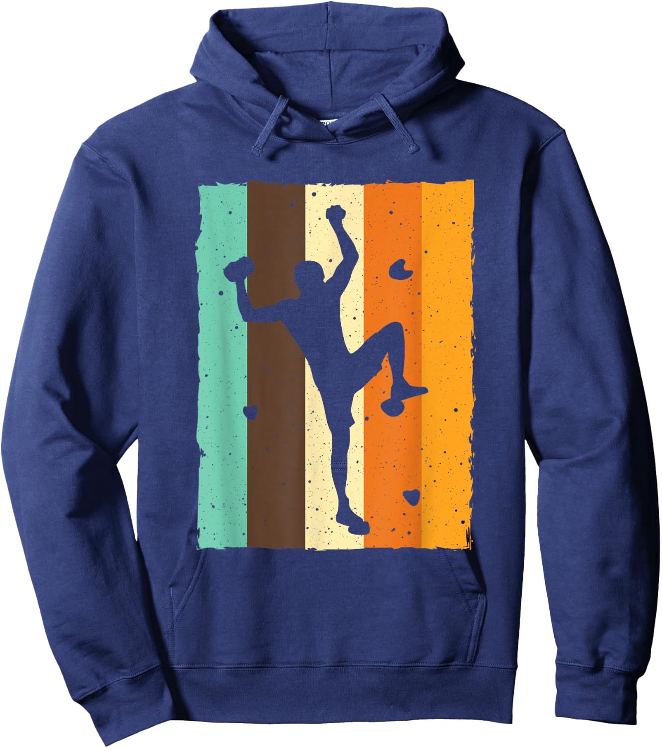 Vintage Bouldering Design Rock Climbing Women Kids Hoodie - Hoodie | Navy