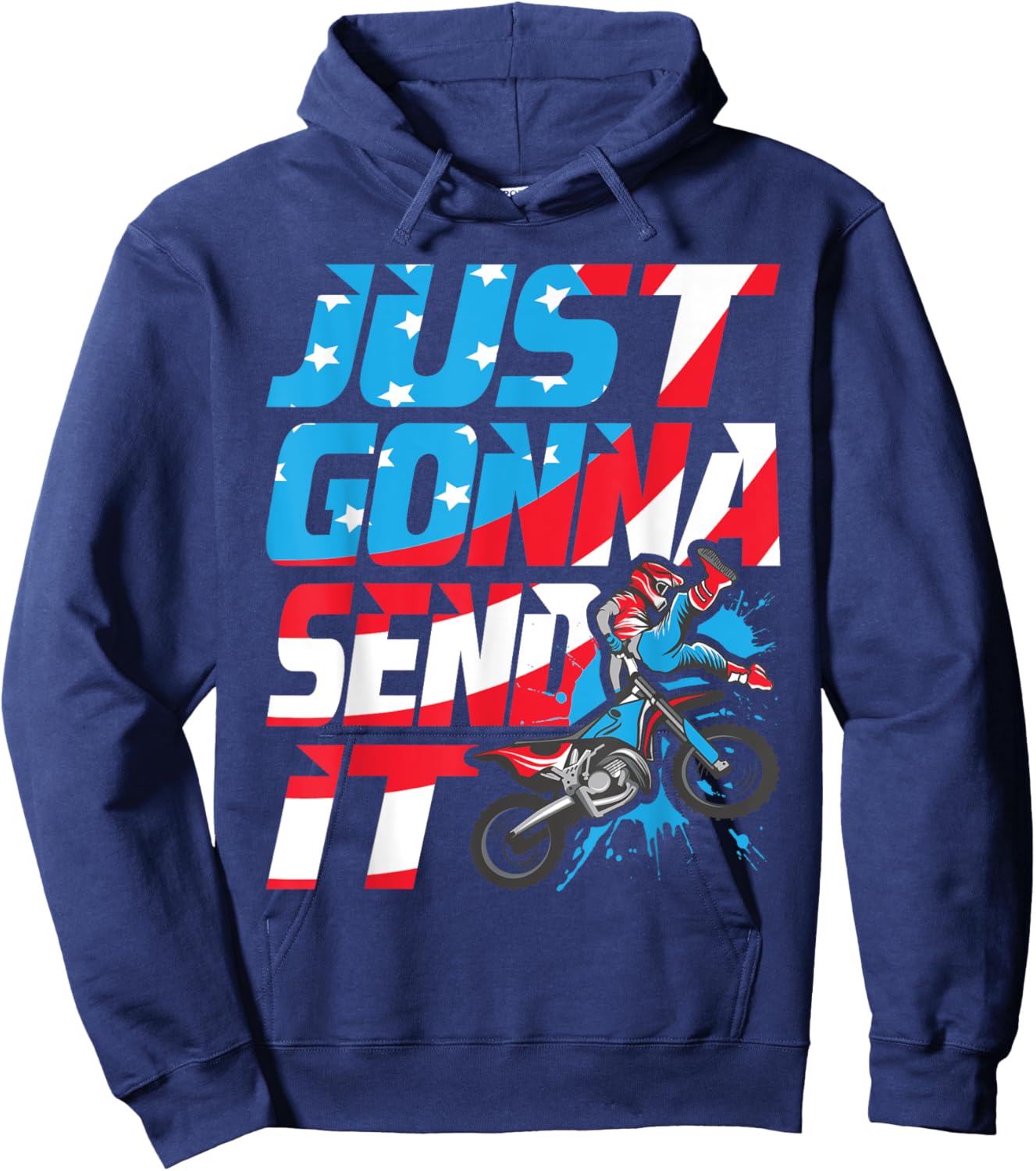 Just Gonna Send It - Dirt Bike MX Biker Rider Motocross Hoodie - Hoodie | Navy