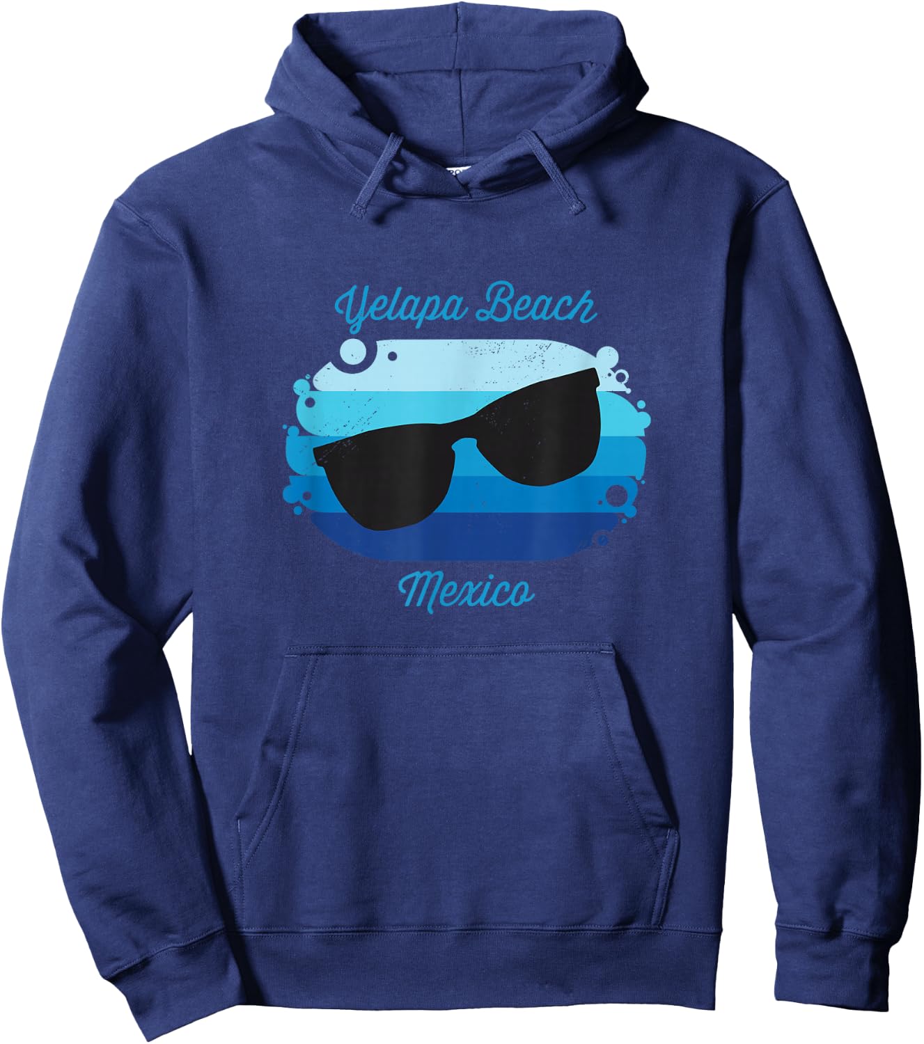 Yelapa Beach Mexico Souvenir Nautical Surfer Graphic Hoodie - Hoodie | Navy
