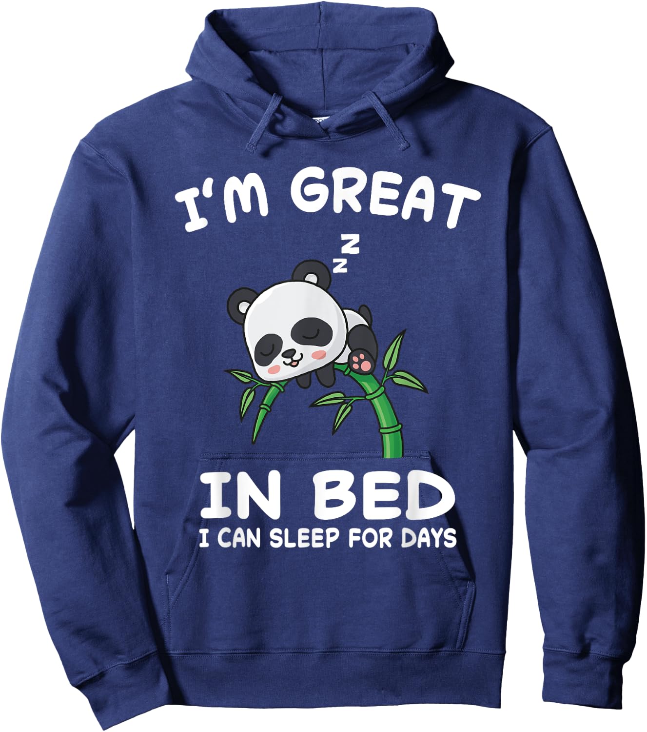 Panda Bear Bears Nap Sleeping Pajama Nightgown Hoodie - Hoodie | Navy