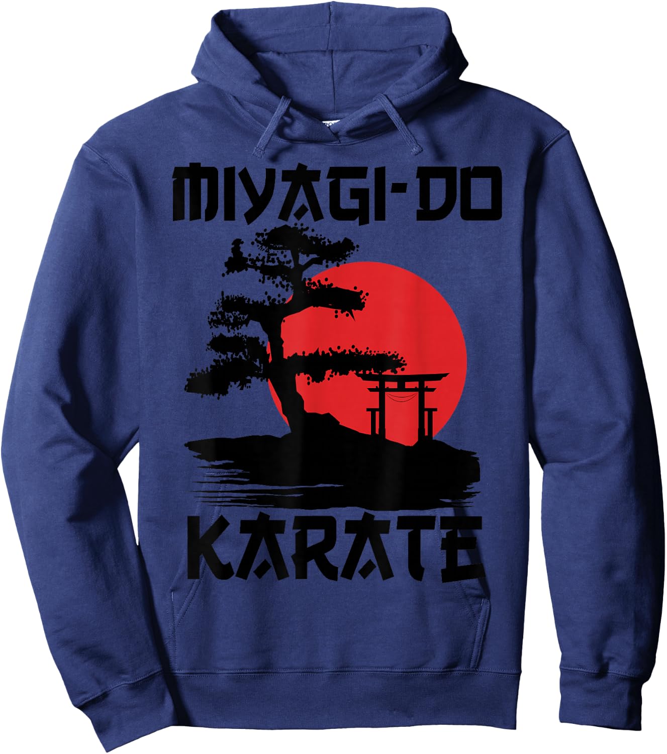 Retro Vintage Miyagi Road Karate Life Bonsai Martial Arts Hoodie - Hoodie | Navy