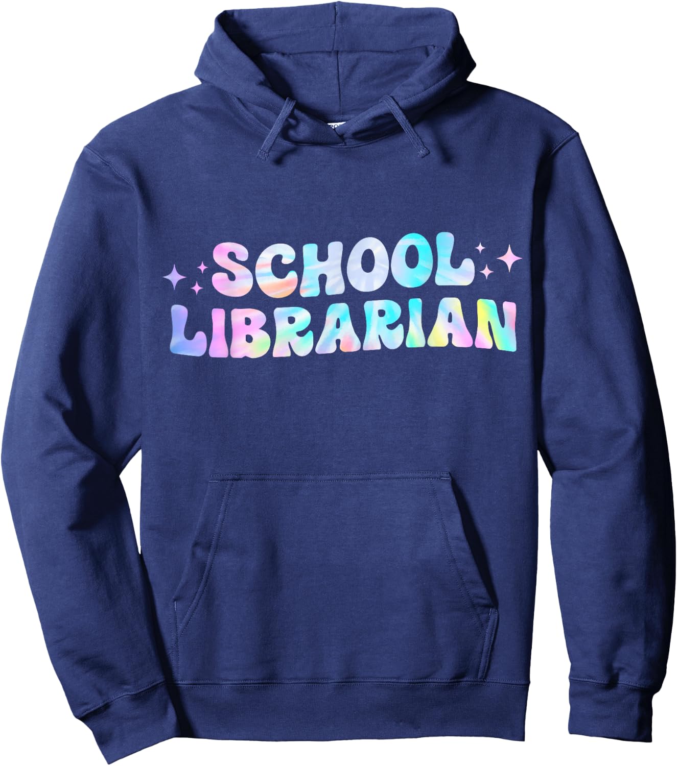 School Librarian Back to School Appreciation Tie Dye Hoodie - Hoodie | Navy