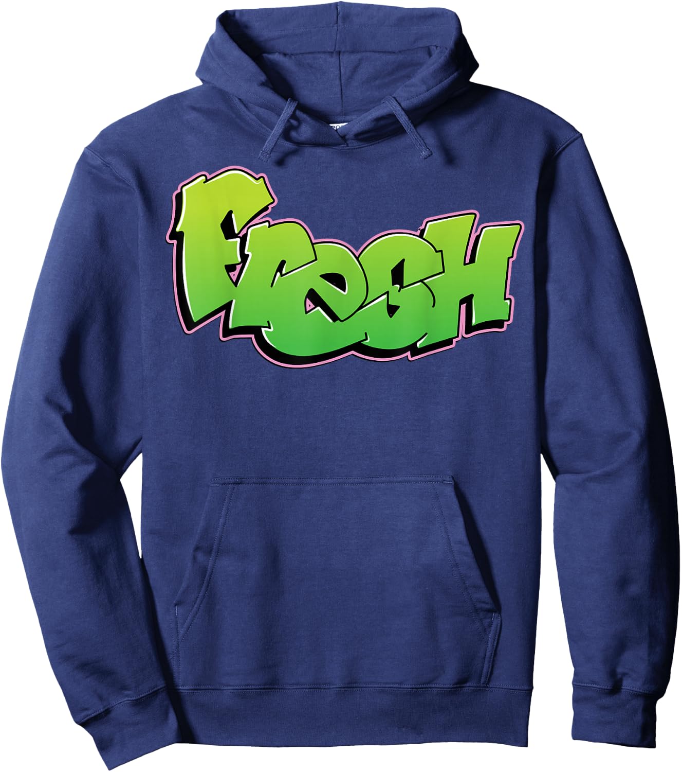 Fresh Graffiti Style Graphic Hoodie - Hoodie | Navy