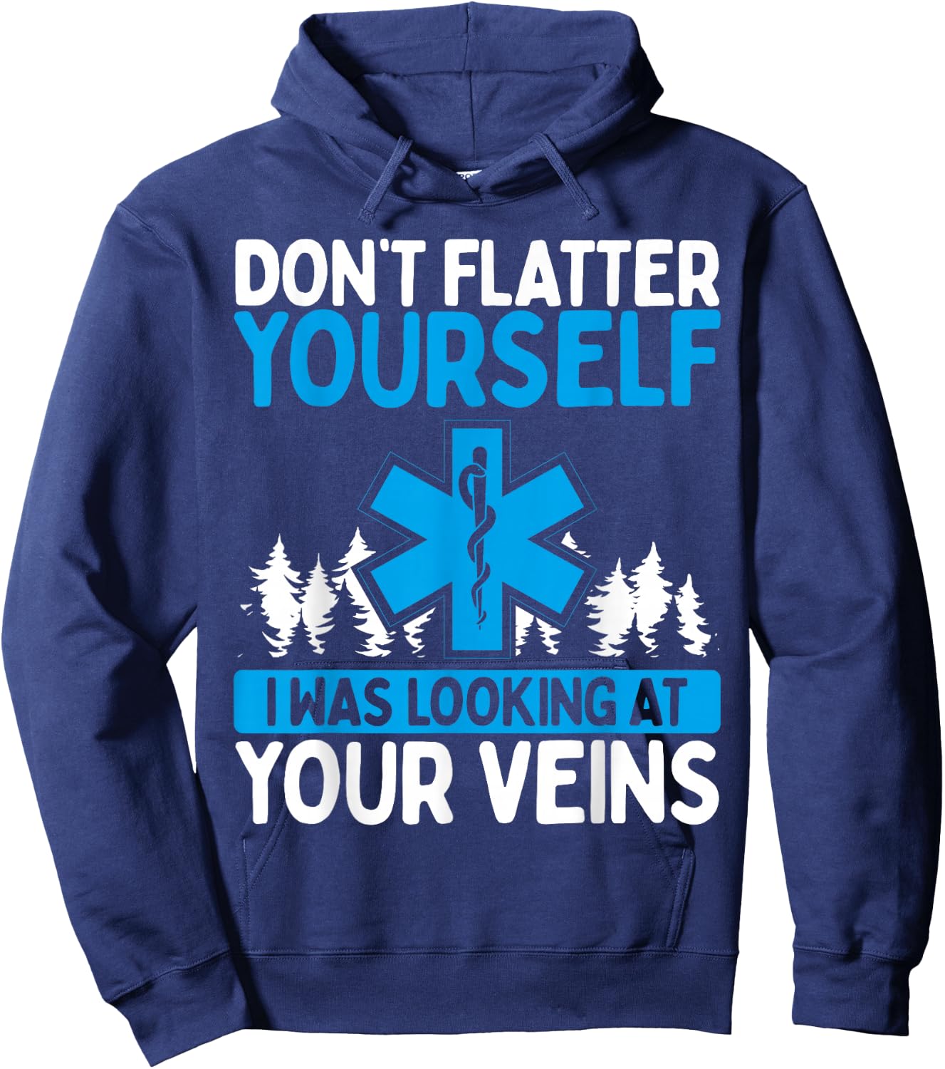 National EMS Week Emergency Medical Technician Funny Paramedic EMT Healthcare Hoodie - Hoodie | Navy