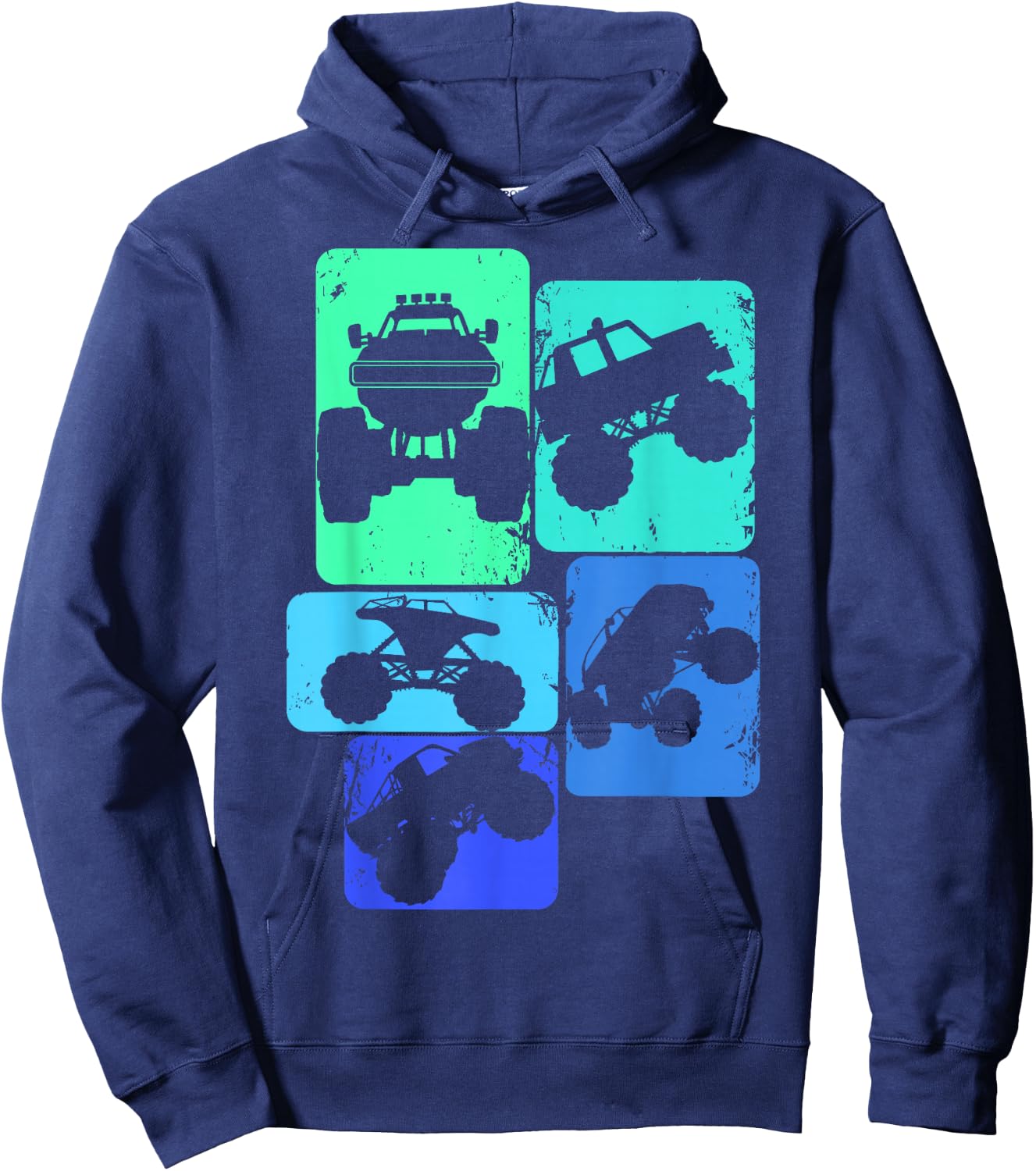Monster Truck Boys Kids Hoodie - Hoodie | Navy