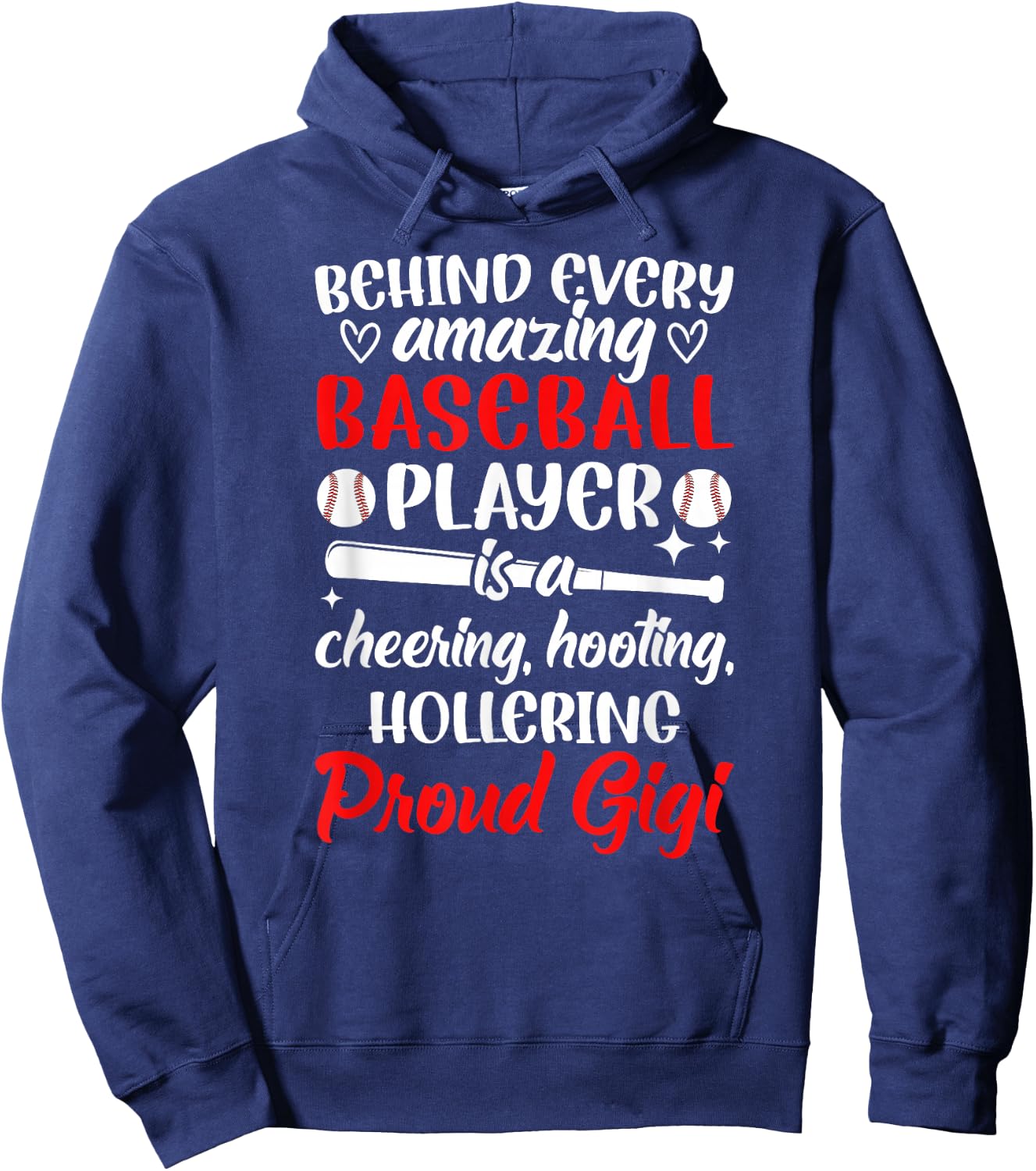 Proud Gigi Of A Baseball Player Gigi Baseball Gigi Grandma Hoodie - Hoodie | Navy