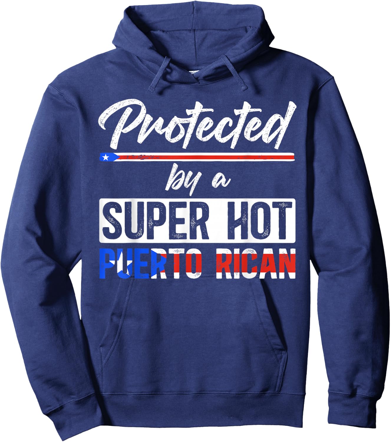 Puerto Rican Husband Wife of A Puerto Rican Husband Hoodie - Hoodie | Navy