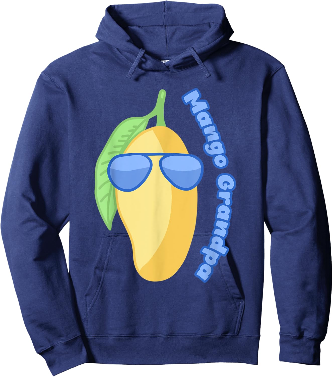 Mango Grandpa Family Fruit Art In Sunglasses For Summer Hoodie - Hoodie | Navy
