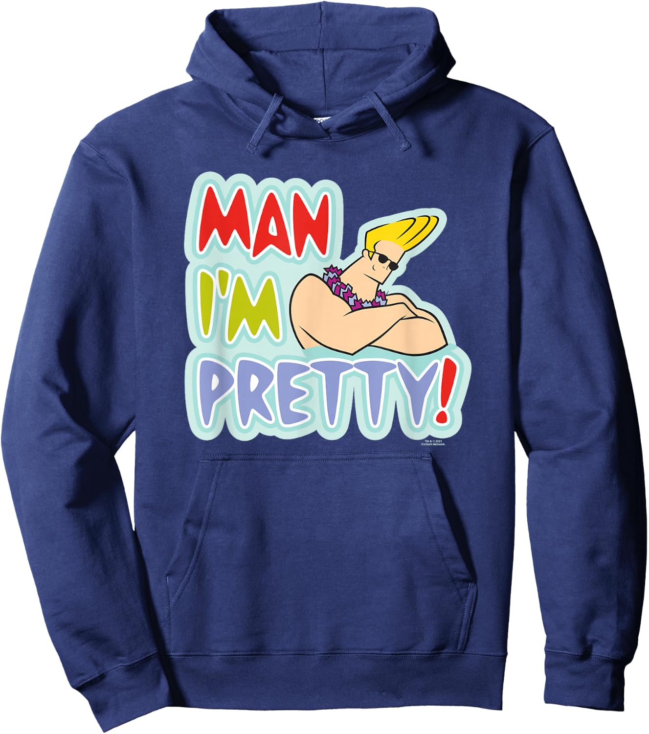 Johnny Bravo Man I'm Pretty! Hoodie - Hoodie | Navy