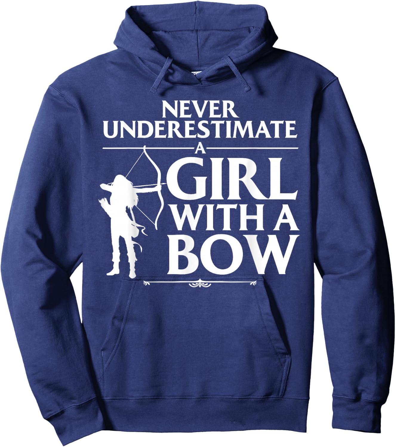 Funny Archery Design for Girls Women Bowhunter Archery Fans Small Hoodie - Hoodie | Navy