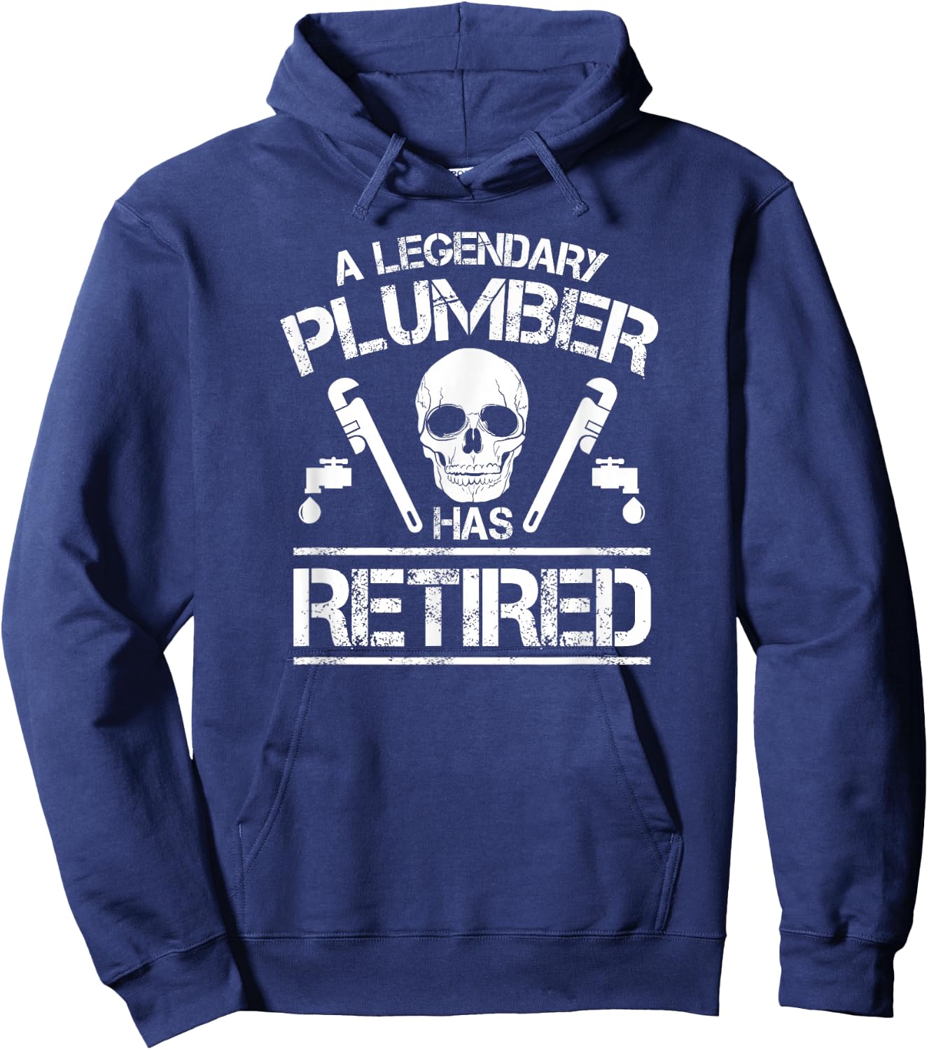 Retired Plumber Plumbing Retirement Party Gift Hoodie - Hoodie | Navy