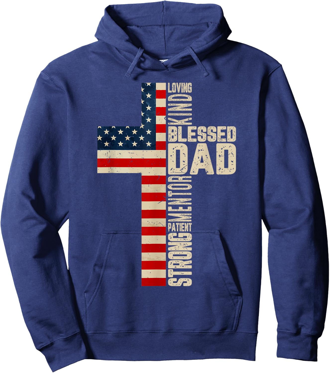 Blessed Dad Husband Christian Father Day Gift from Daughter Hoodie - Hoodie | Navy