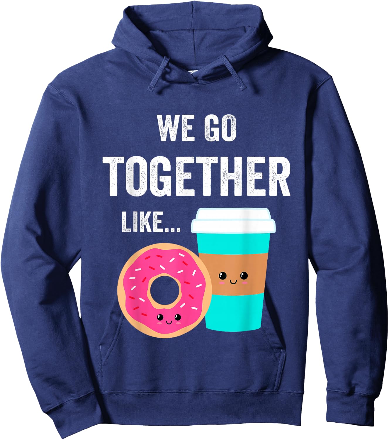 BFFs for Teen Girls Matching PJs Besties Coffee and Donut Hoodie - Hoodie | Navy