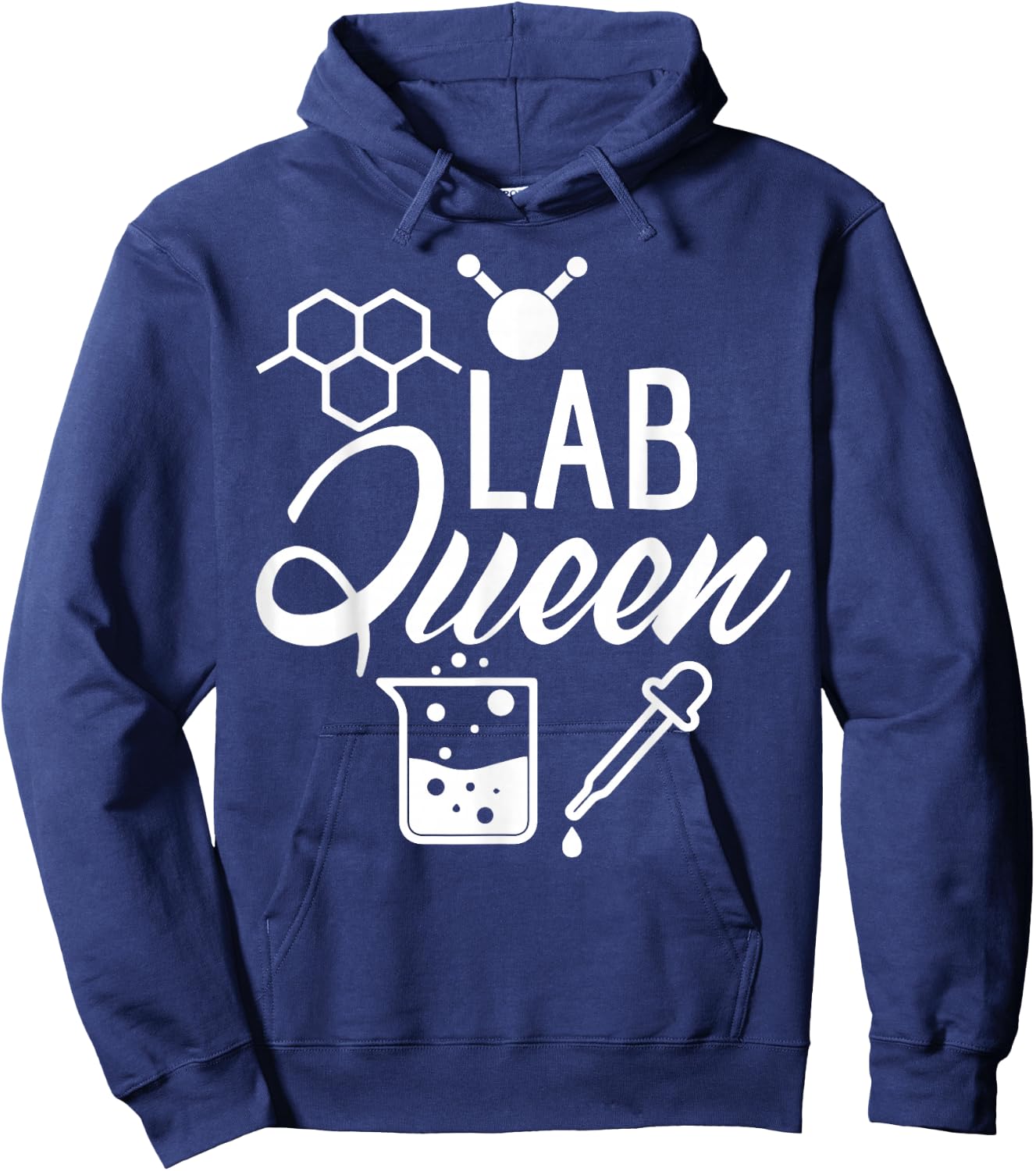 Lab Queen Shirt Laboratory Science Female Scientist Gift Hoodie - Hoodie | Navy