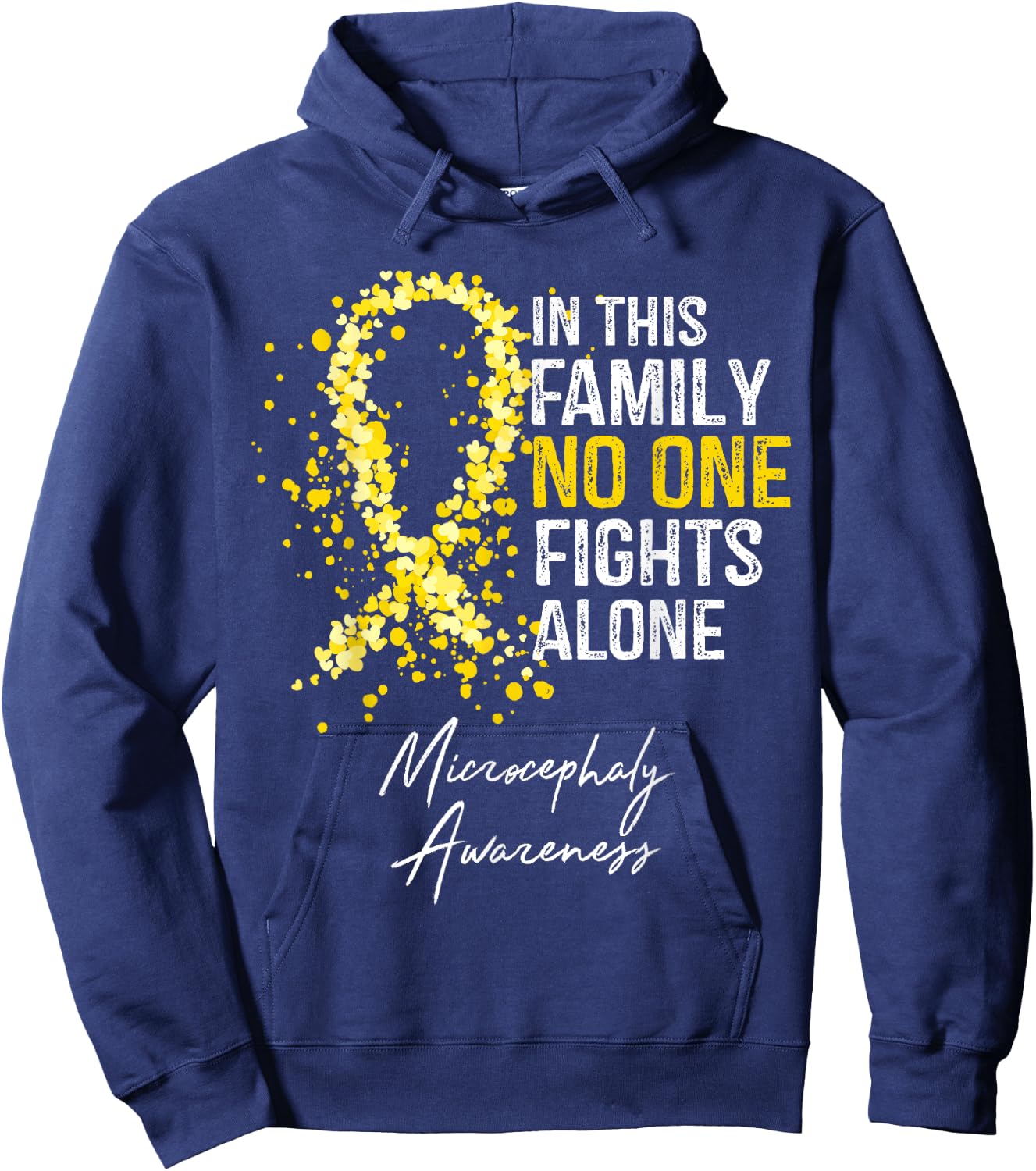 Microcephaly Awareness In This Family No One Fights Alone Hoodie - Hoodie | Navy