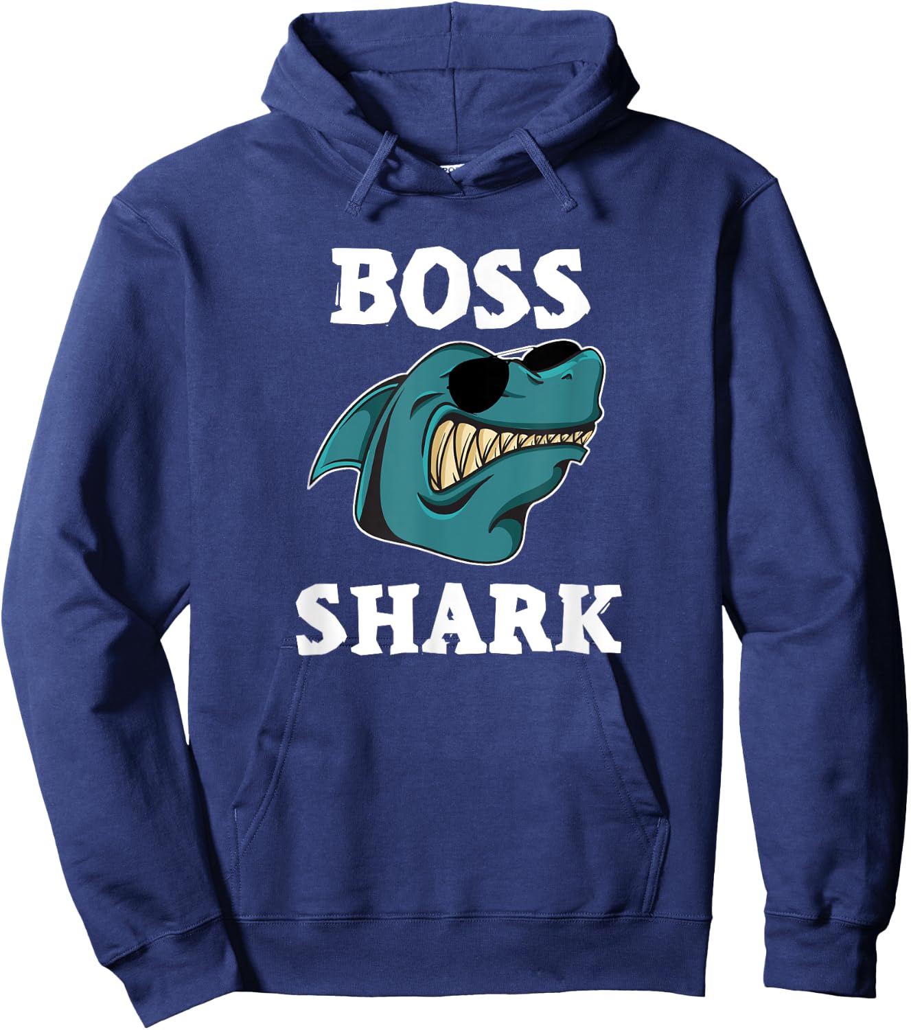 Boss Shark Doo Mommy Daddy Matching Family Bossy Hoodie - Hoodie | Navy