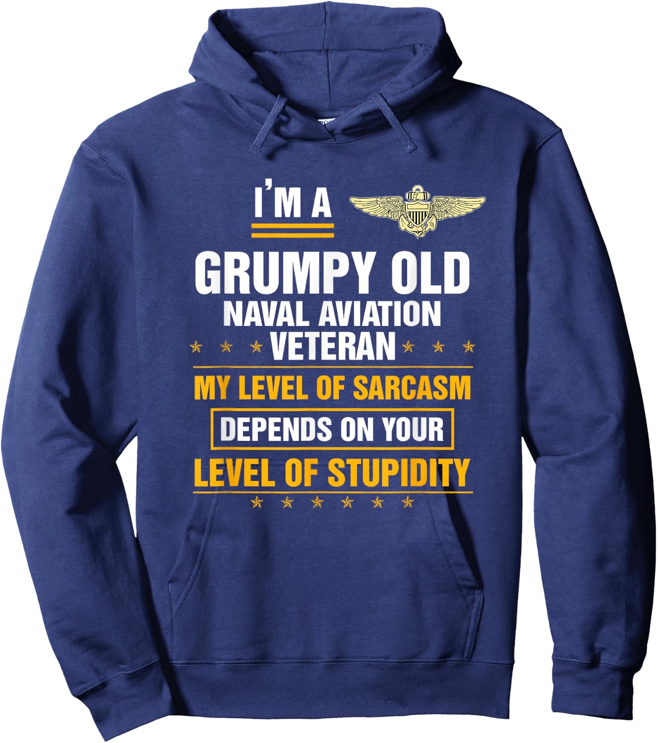 Grumpy Old Naval Aviation Veteran Soldier Funny Christmas Hoodie - Hoodie | Navy