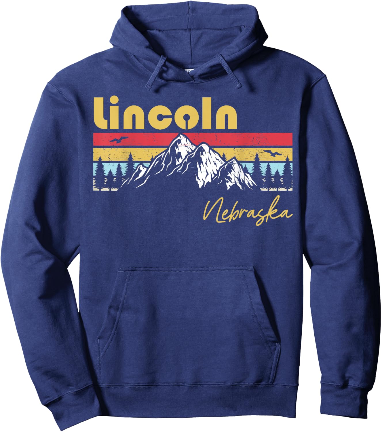 Lincoln Nebraska Roots Hometown Vintage Home State Hoodie - Hoodie | Navy