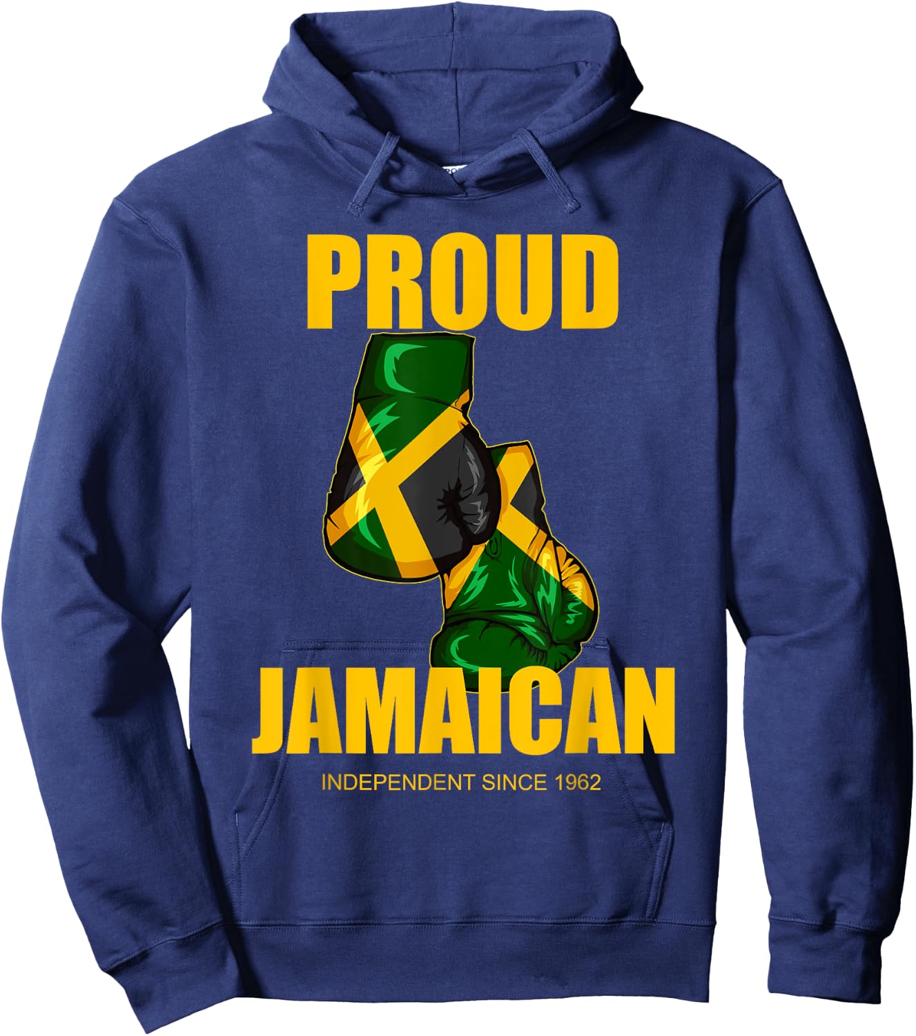Jamaica independence day Proud Jamaican Boxing Gloves Hoodie - Hoodie | Navy