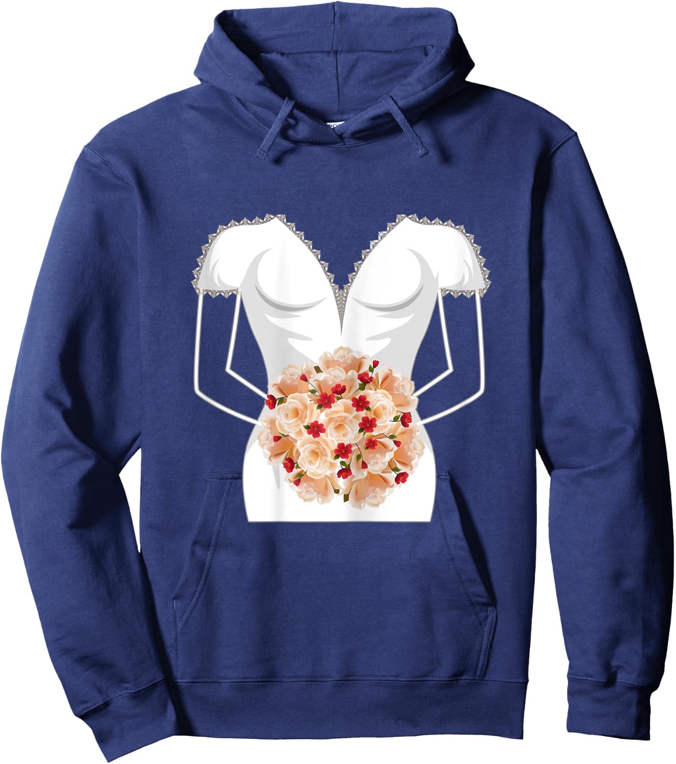 Bridal Shower Wedding Marriage Dress For Bride Hoodie - Hoodie | Navy